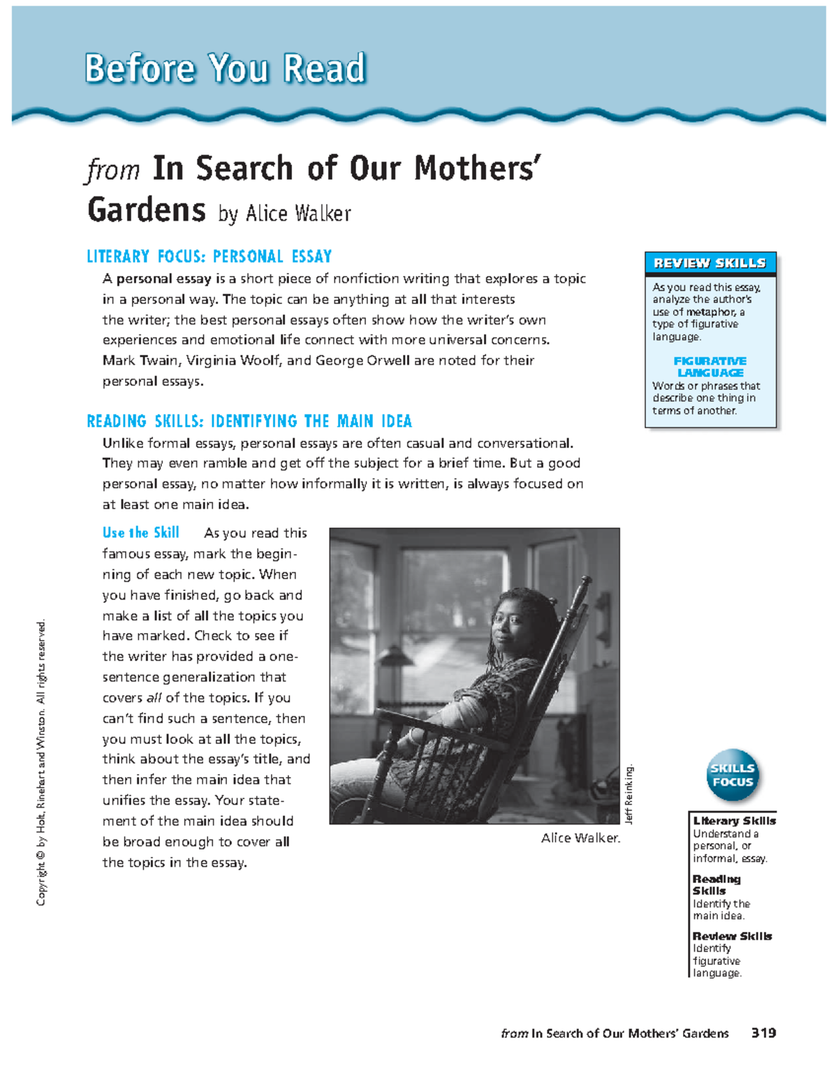 In Search Of Our Mothers Gardens Summary Mothers Gardens Text - Not Now - from In Search of Our Mothers’ Gardens