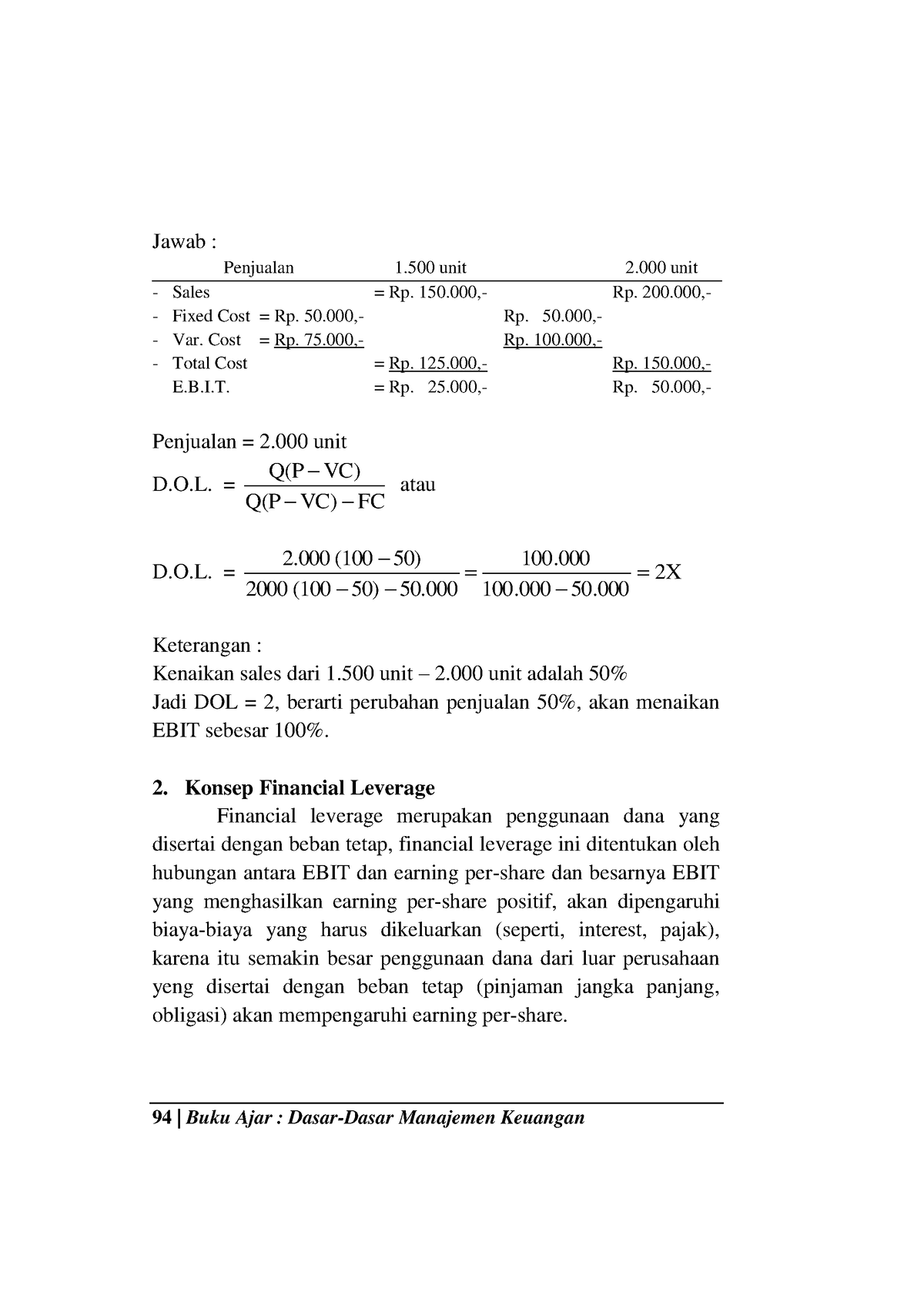 Dasar Dasar Manajemen Keuangan 99 94 Buku Ajar Dasar Dasar Manajemen Keuangan Jawab 3806