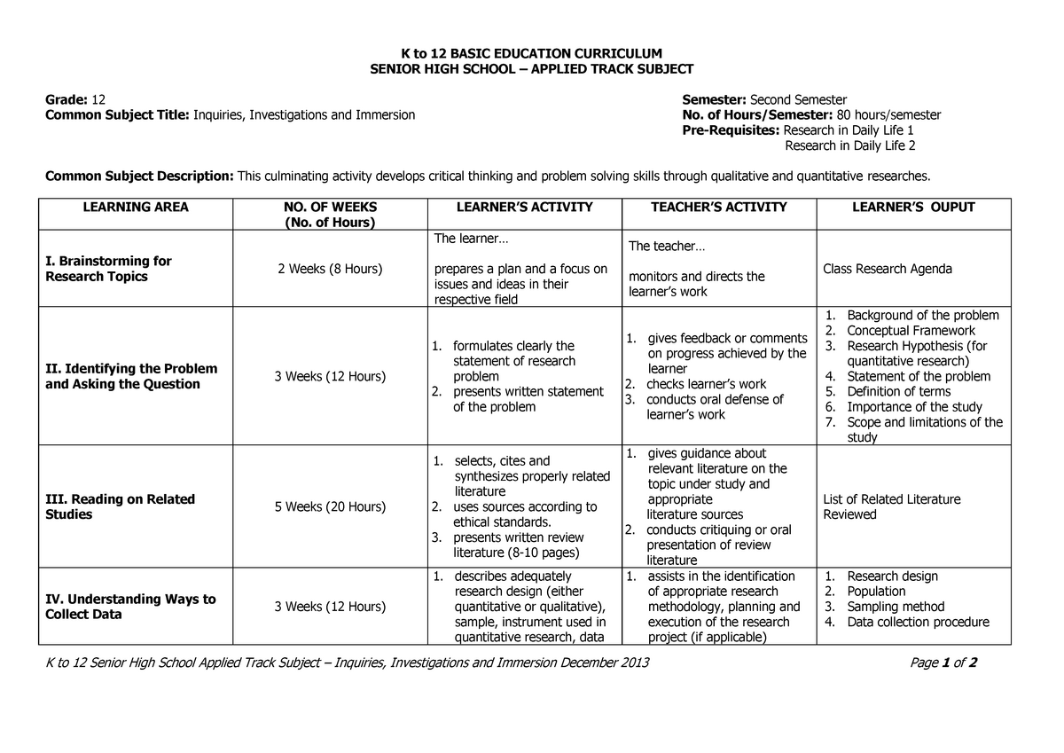 inquiries investigation and immersion research topics example stem