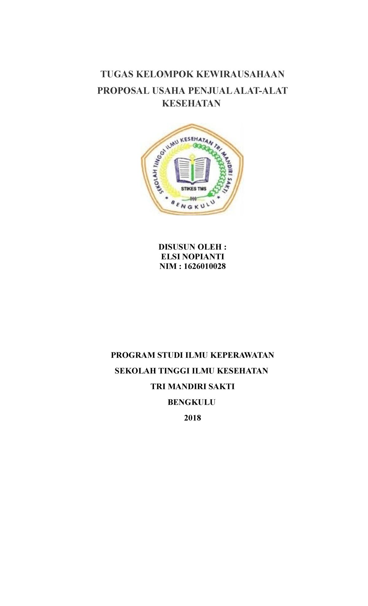 Tugas- Kelompok- Kewirausahaan - TUGAS KELOMPOK KEWIRAUSAHAAN PROPOSAL ...