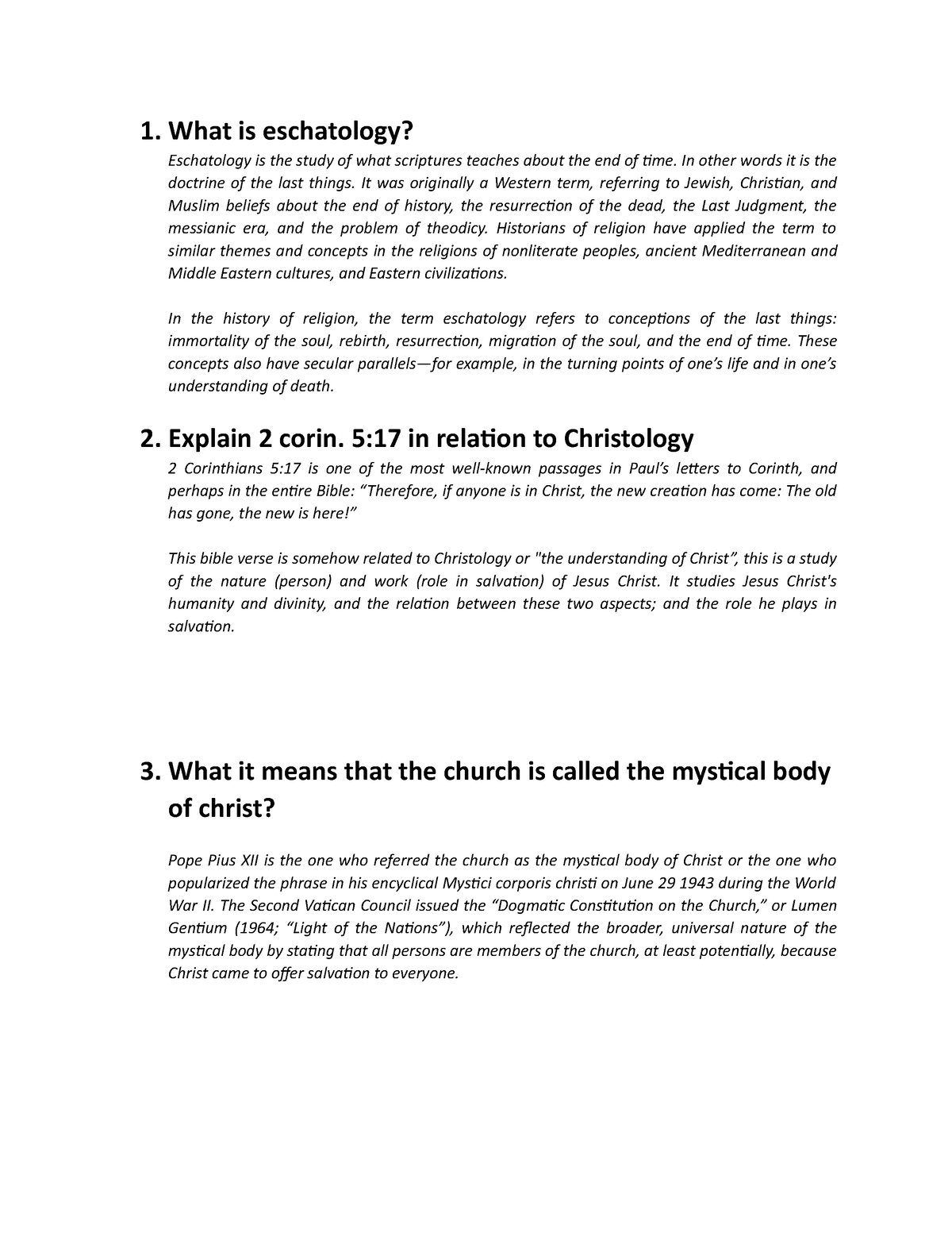 Online Download Purposes - 1. What Is Eschatology? Eschatology Is The ...