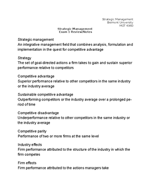 strategic management case study final exam