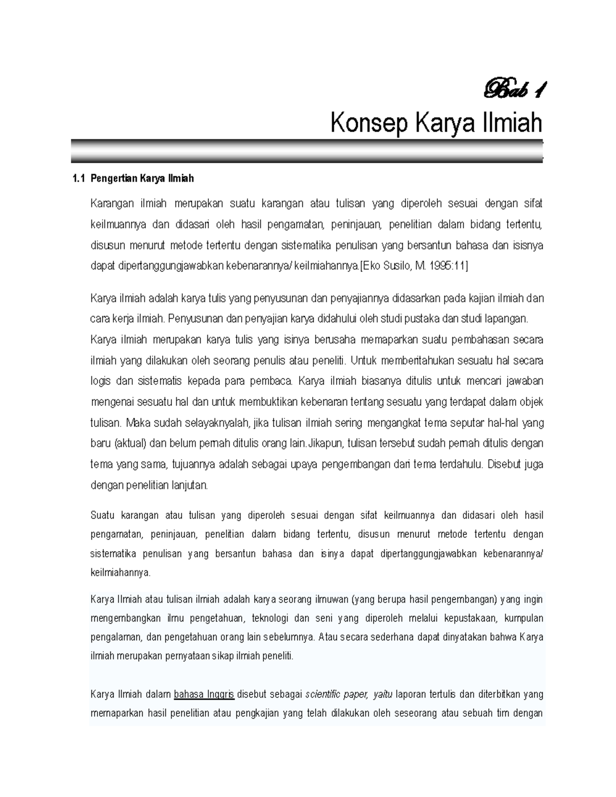 B-05 Konsep Karya Ilmiah Rev-16 - Bab 1 Konsep Karya Ilmiah [ 1 ...