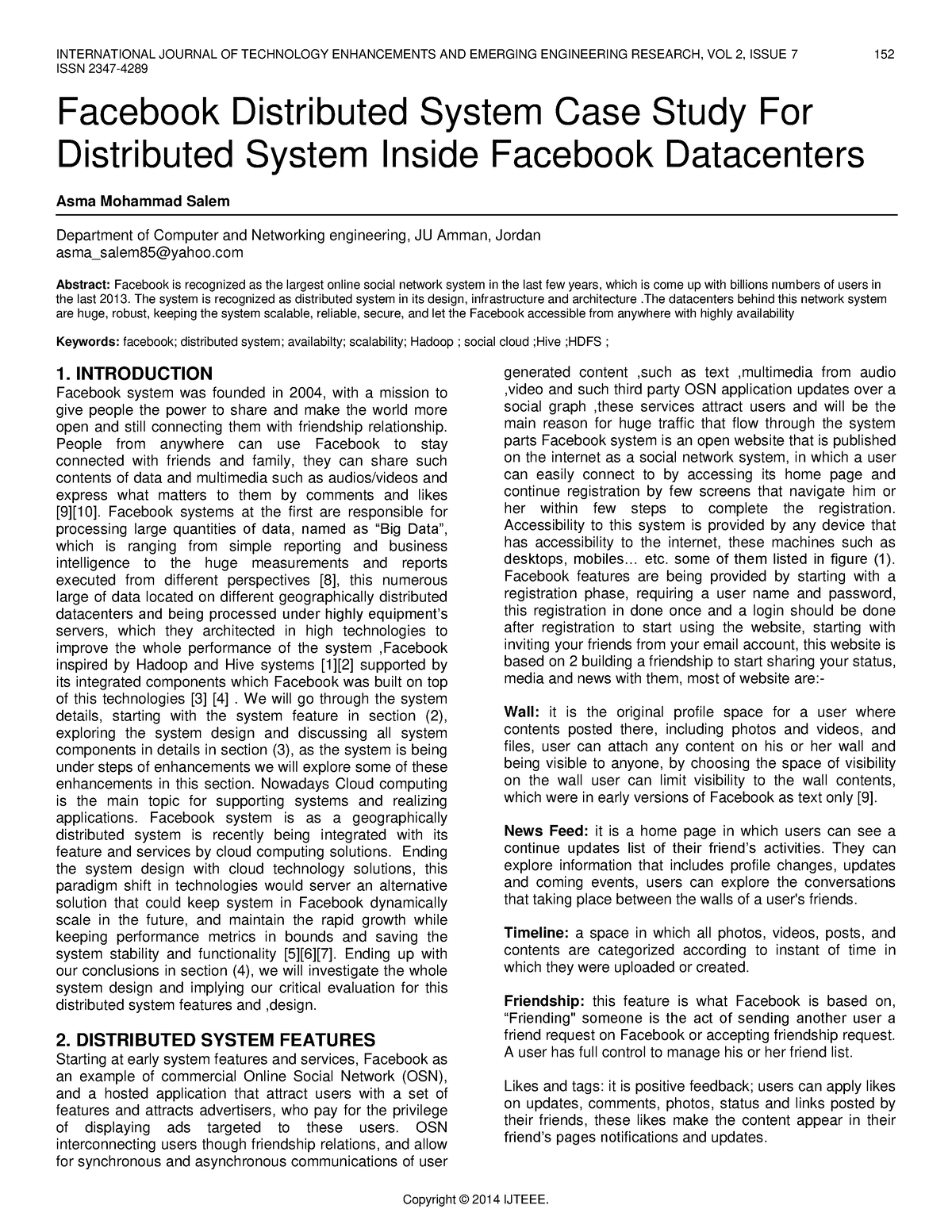 facebook distributed system case study