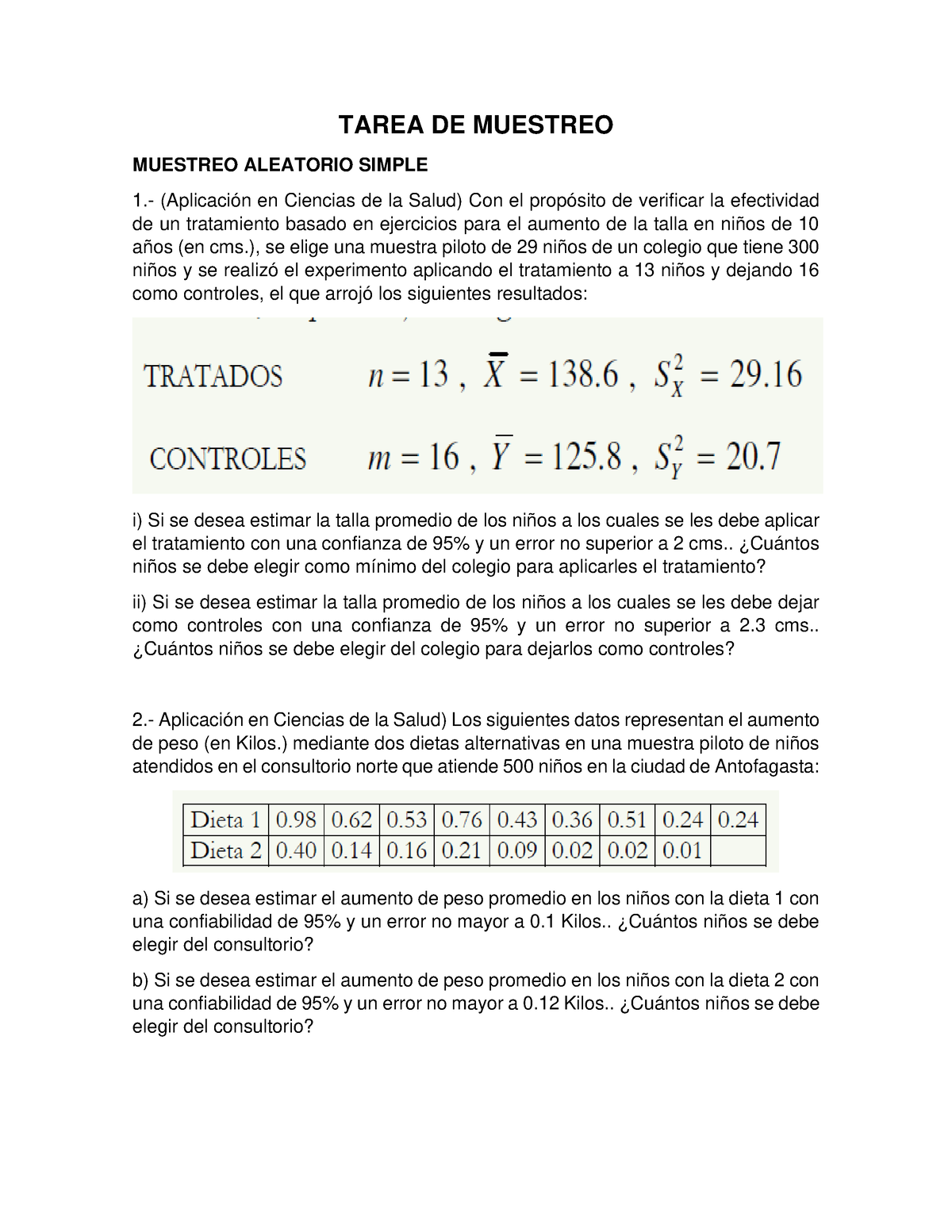 Tarea De Muestreo Ayudar A La Comprensi N Tarea De Muestreo