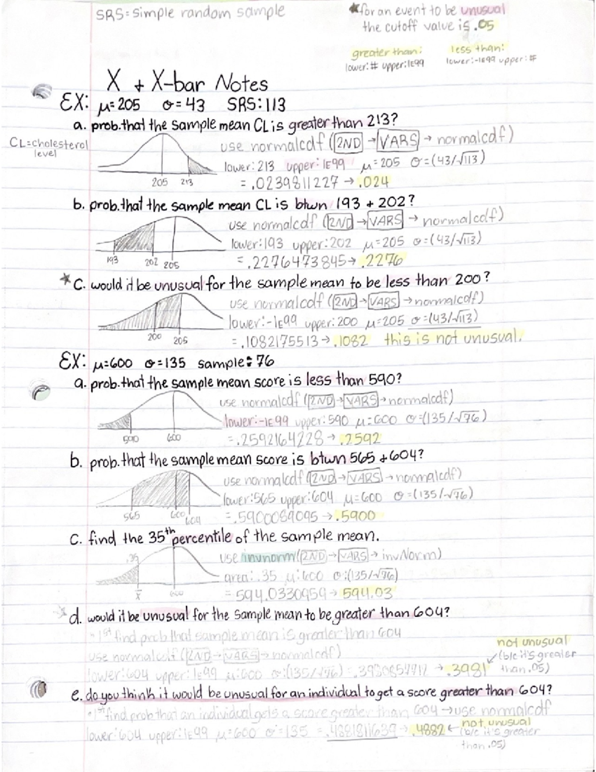 X + Xbar Notes STAT 1401 Studocu