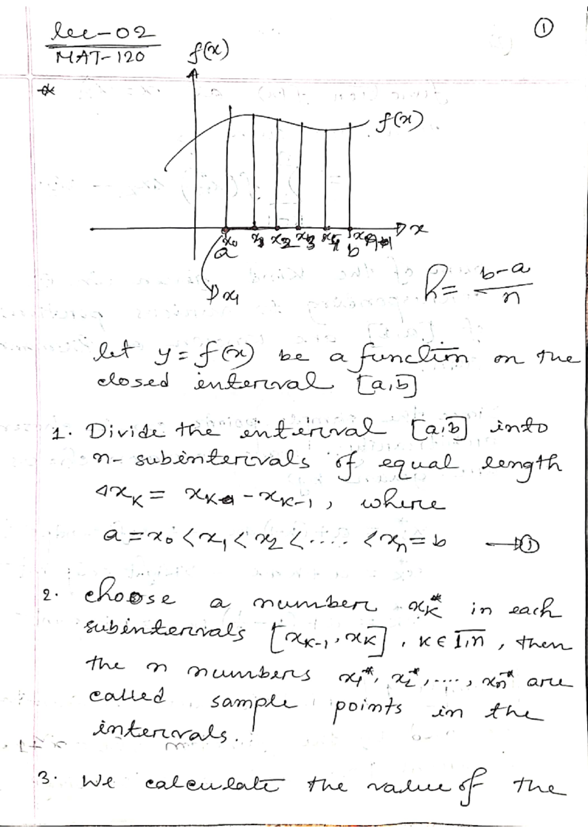 Lecture 02 Riemann sum - integral calculus - Studocu