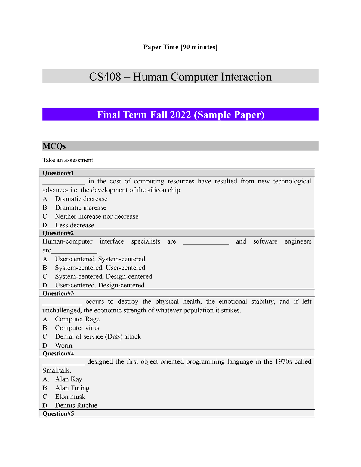 cs408 final term papers by moaaz