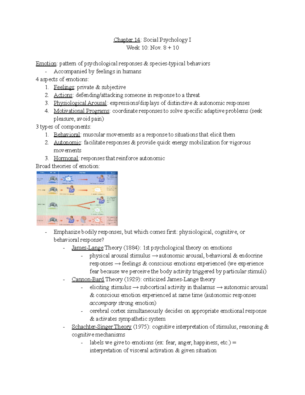 Foundations of Psych Ch. 14 (Part 1) - PSYC 1101 - NU - Studocu
