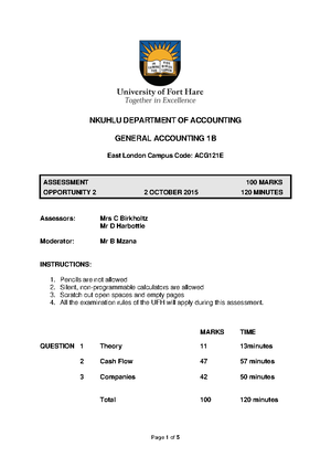 ACC111 TEST 2 MEMO 2017 - PRACTICE - NKUHLU DEPARTMENT OF ACCOUNTING ...