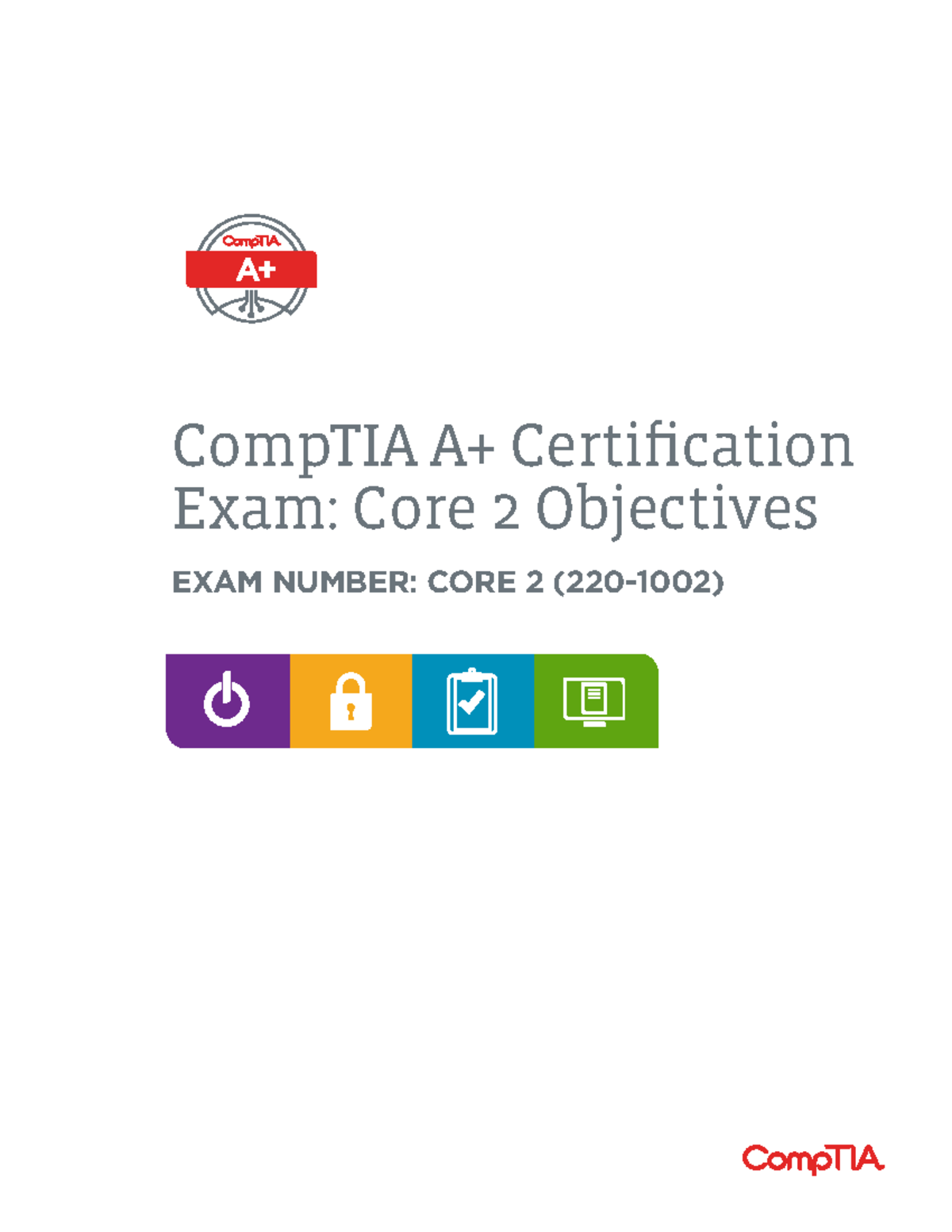 Comptia A 220 1002 Exam Objectives - CompTIA A+ Certification Exam ...