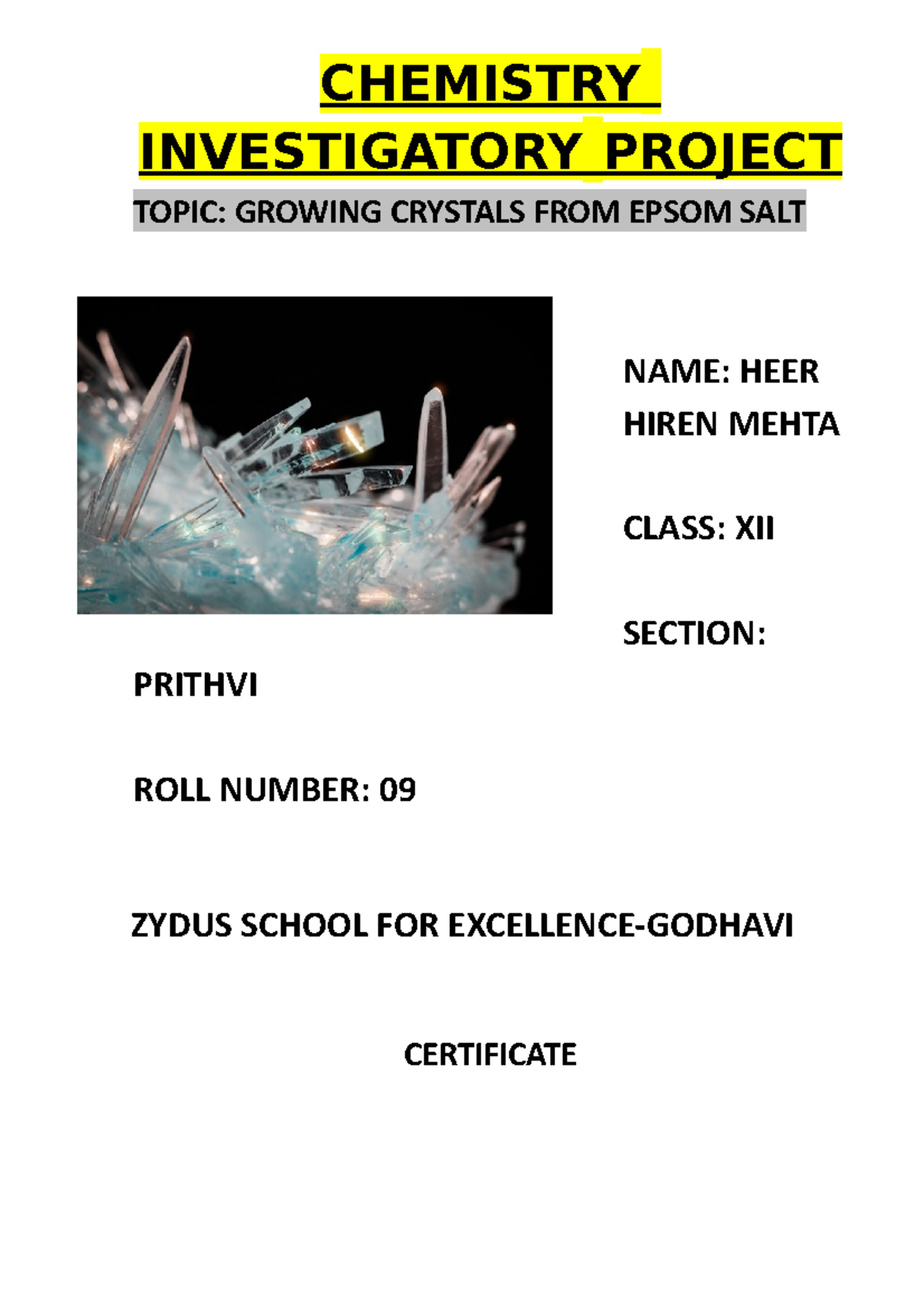 chemistry-investigatory-project-business-laws-studocu