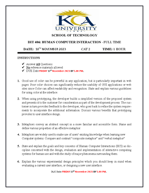 Hcinotes 12 - lecture notes - BSc Applied Computing Human Computer ...