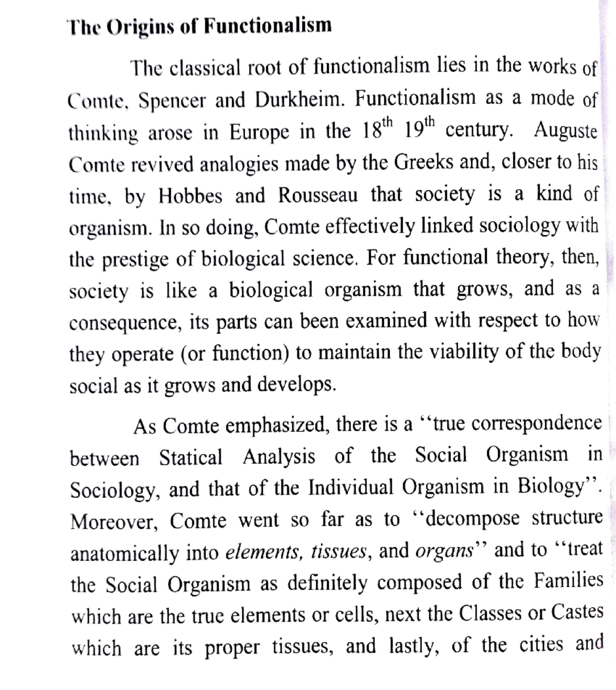 The origin of functionalism The Origins of Functionalism The