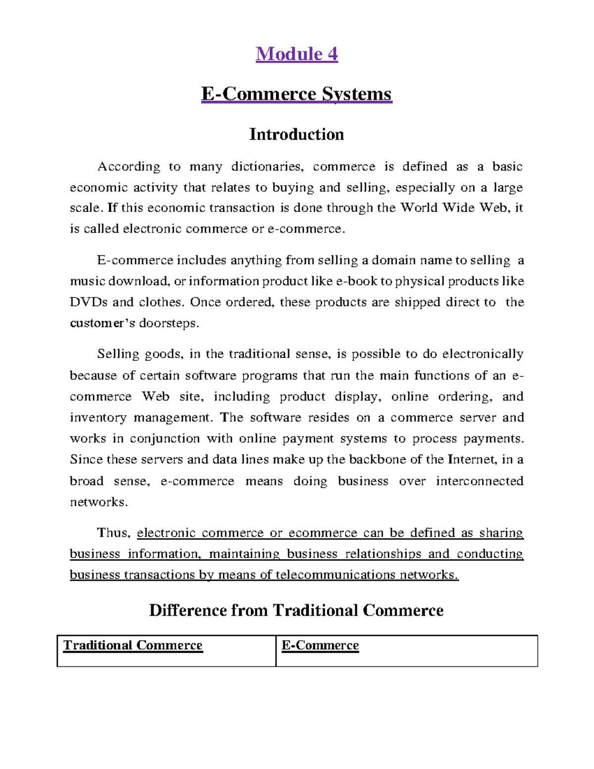 Module 4 Module 4 Systems Introduction According