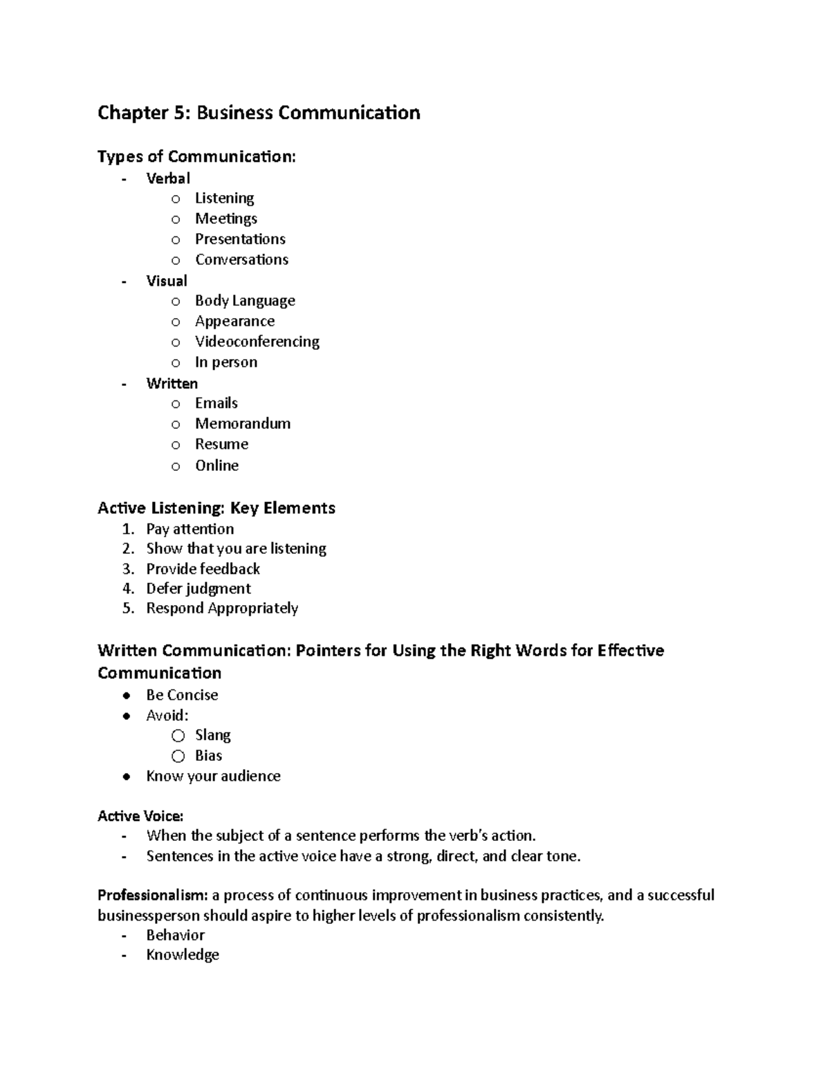 Chapter 5: Business Communication - Chapter 5: Business Communication ...