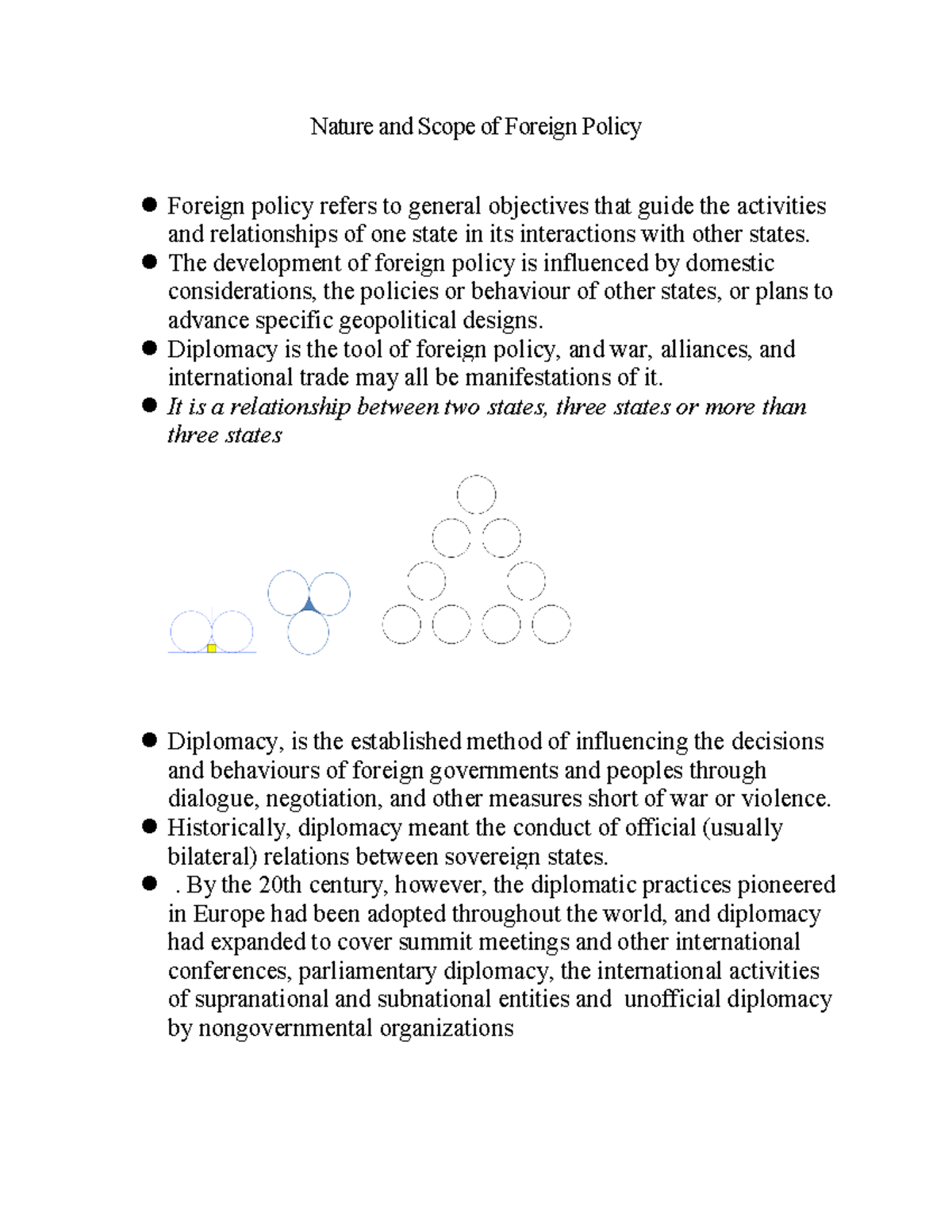 Pdf njuhyjikjkl Nature and Scope of Foreign Policy Foreign policy refers to general