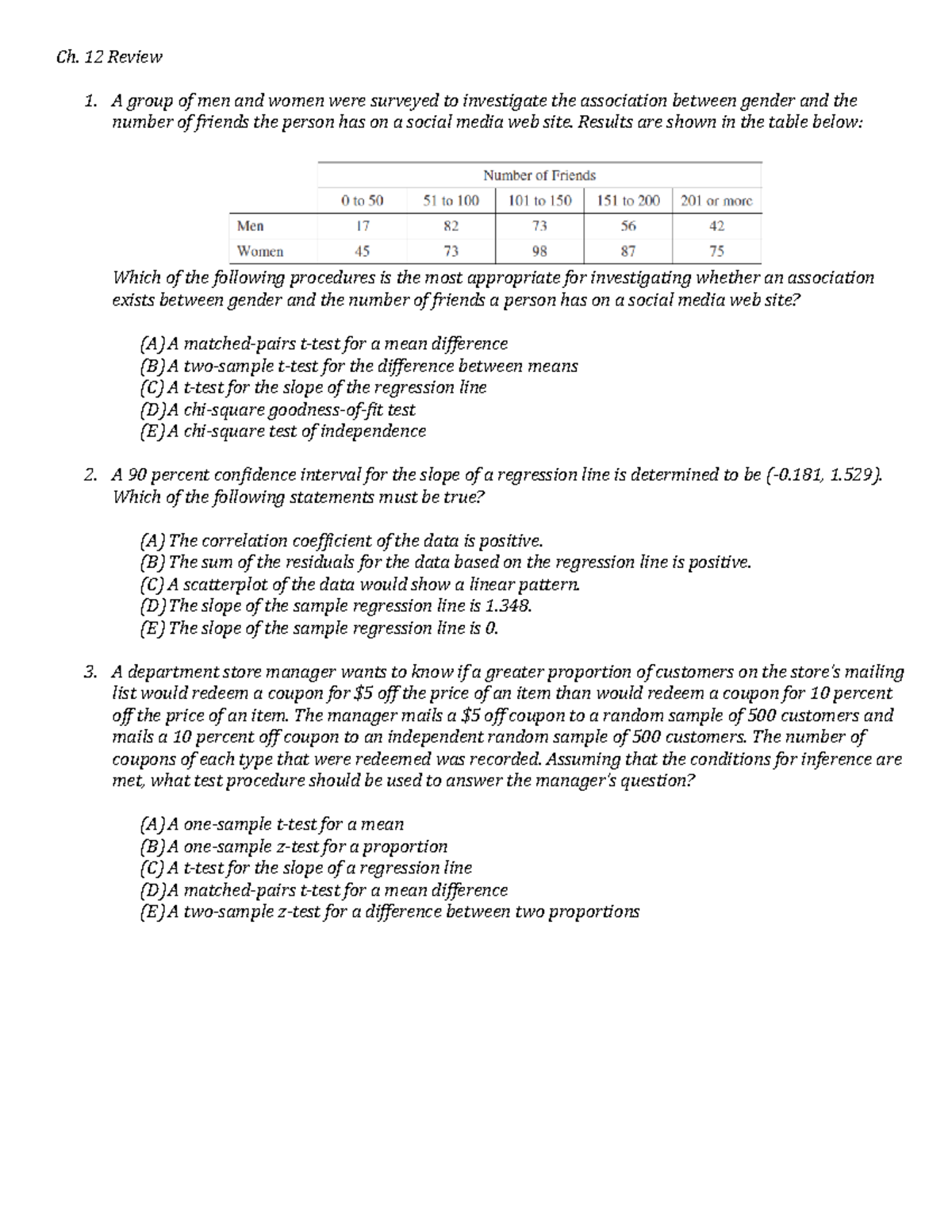 Ch 12 review 2018 2348 StuDocu