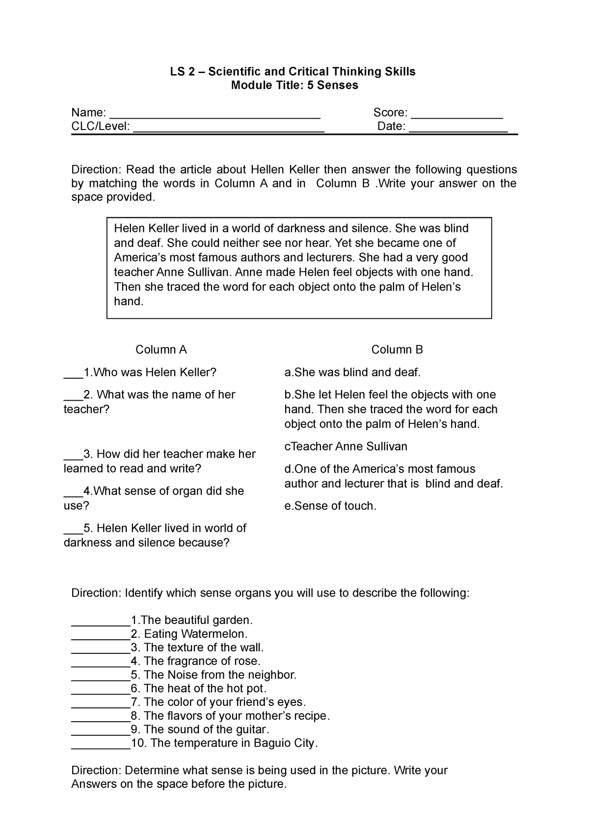 sense-organ-quiz-bsed-science-pangsu-studocu