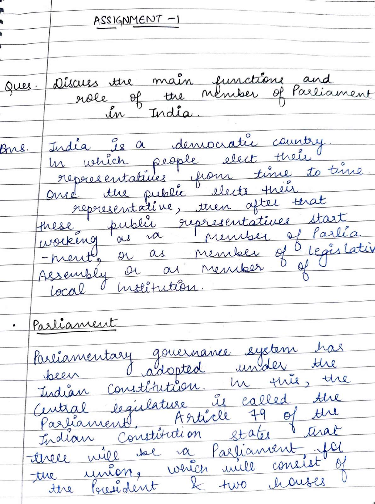 LPP Assignment BY- 2021POL1034-compressed - B.A (Hons.) Political ...