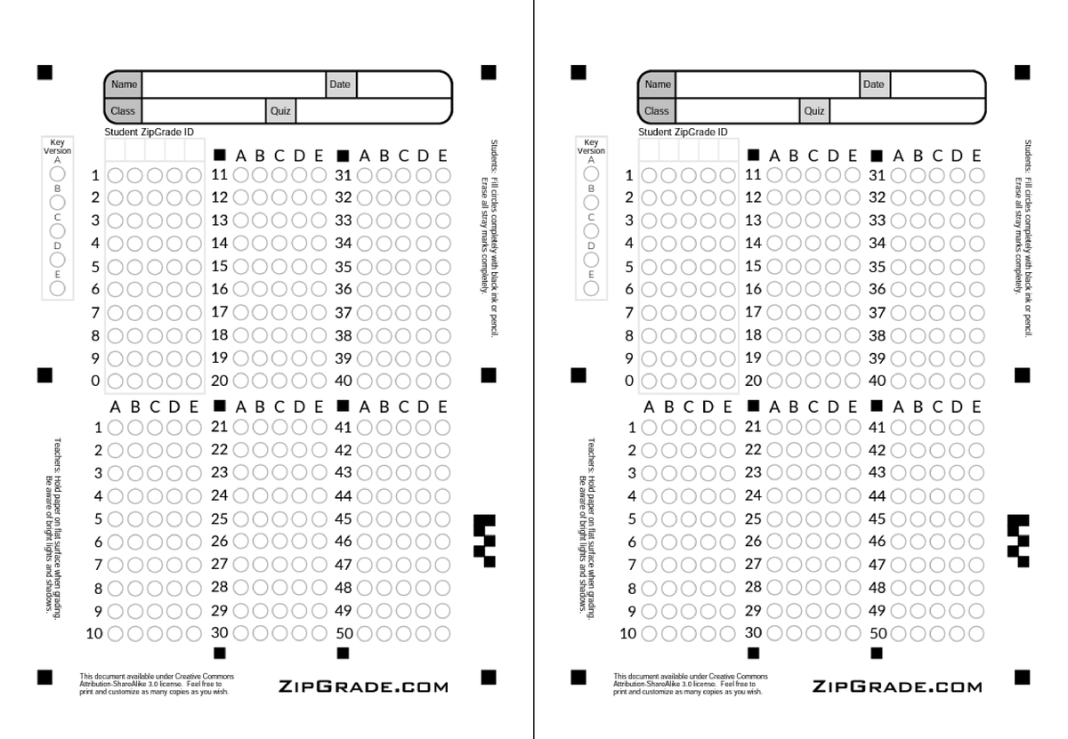 Zipgrade- Sheets - lhjgfhjghjhjhjlhjlhjl - Business Administration ...