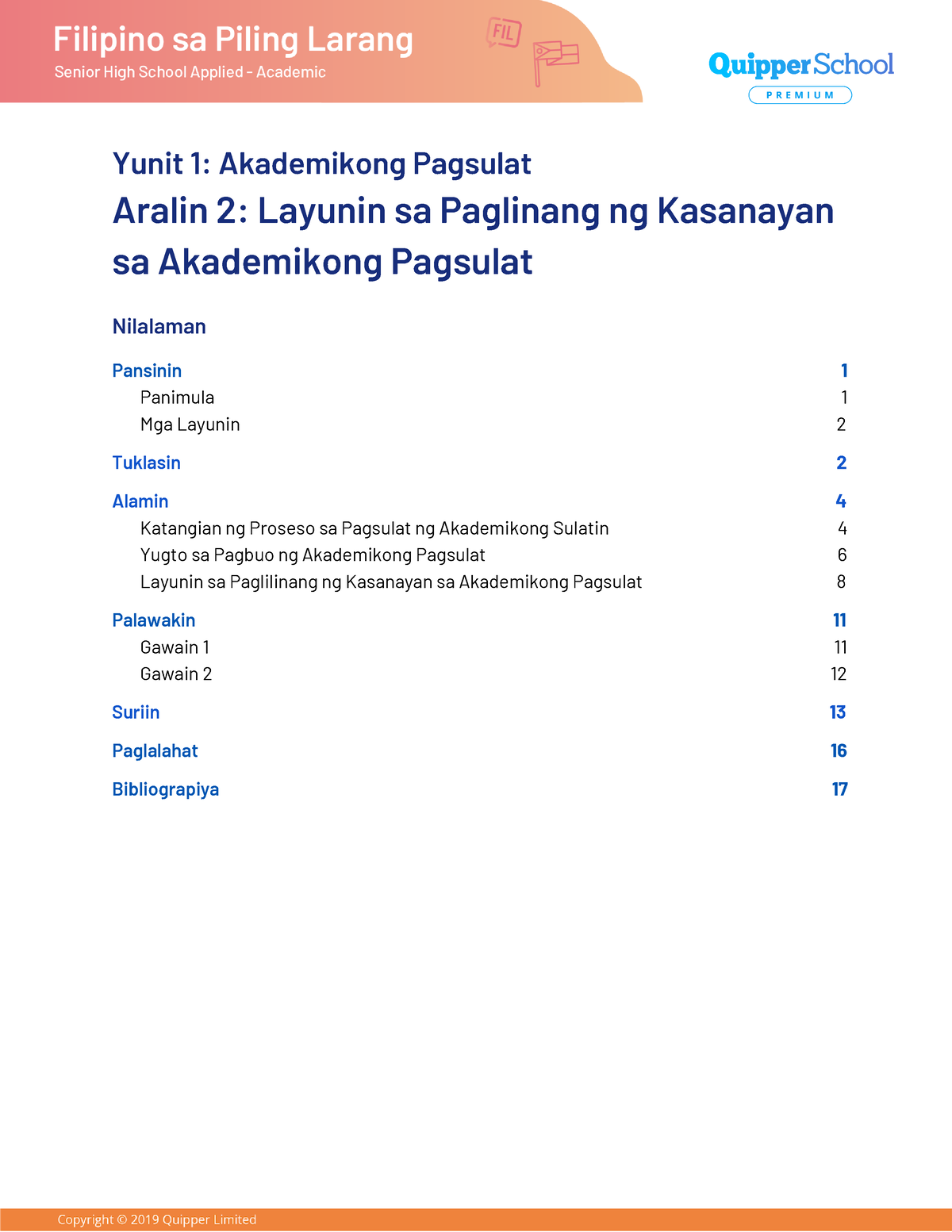 Layunin Sa Paglinang Ng Kasanayan Sa Akademikong Pagsulat - 1. Ang Mag ...