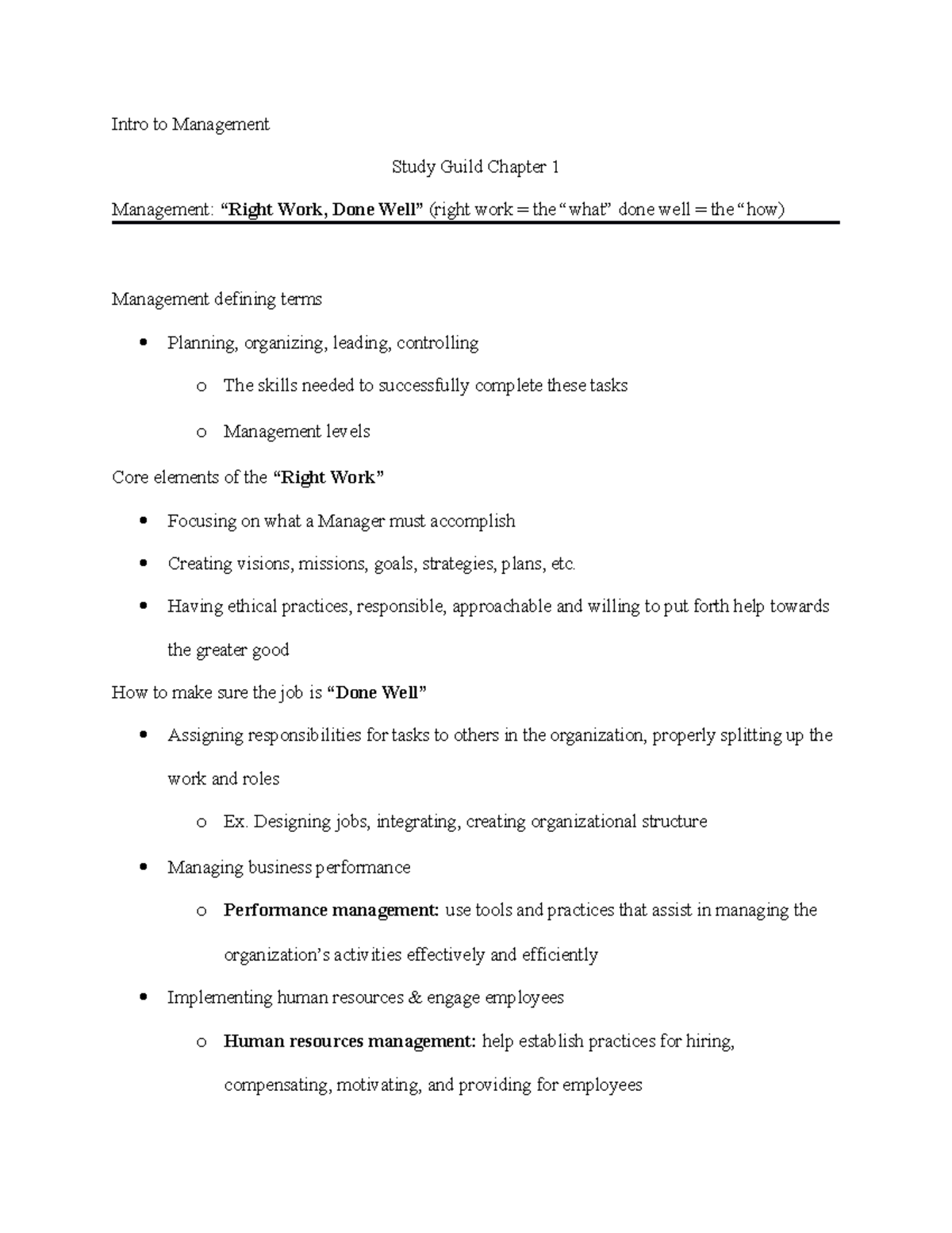 Mgmt Ch 1 Study Guide Professor Vogelmann Intro To Management Study Guild Chapter 1 Mgmt Ch 1 Study Guide Professor Vogelmann Intro To Management Study Guild Chapter 1