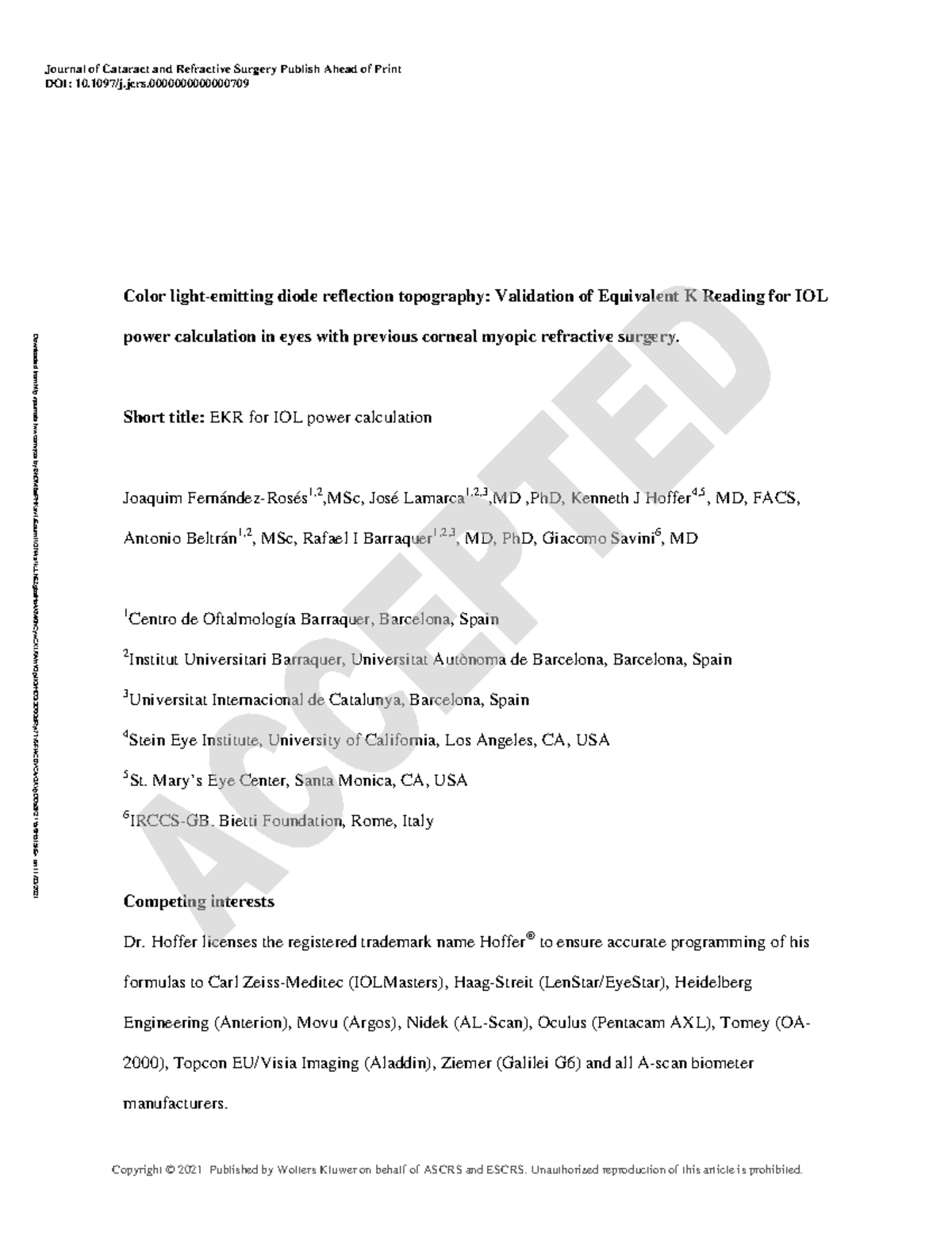 Color light emitting diode reflection topography - Downloaded from ...