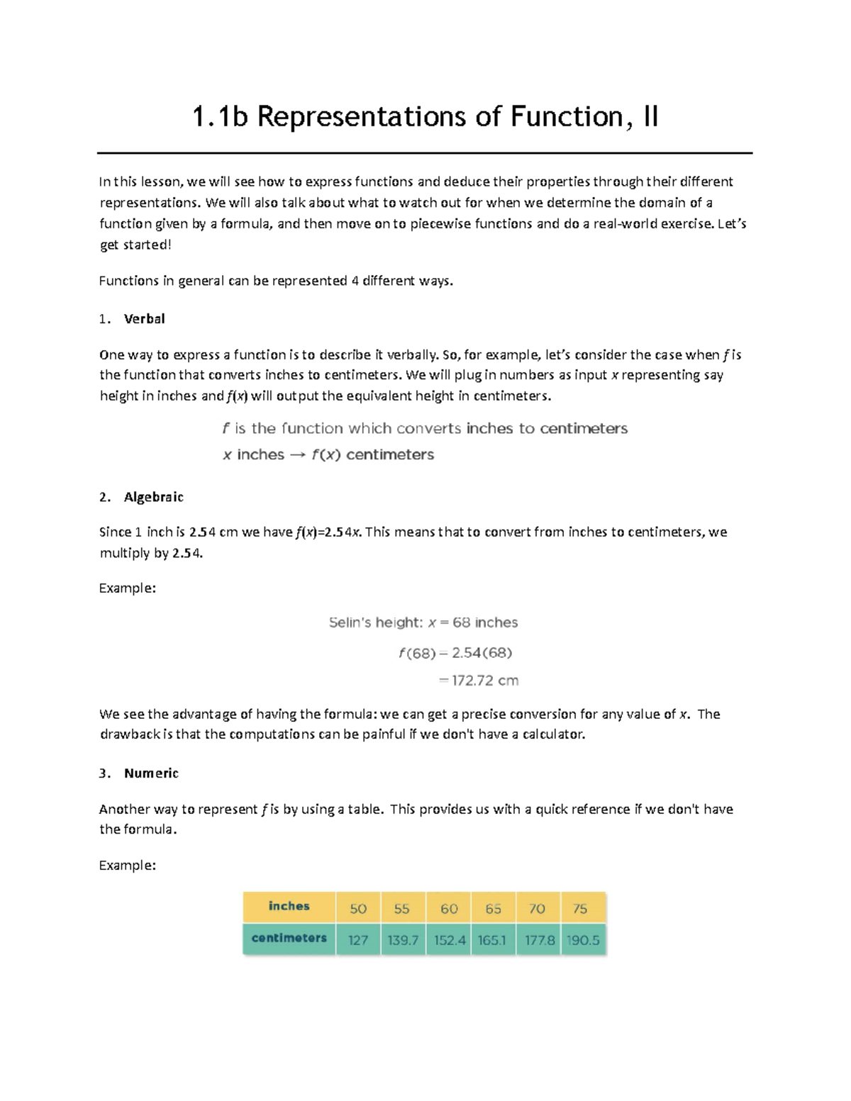 1.1b Functions And Their Representations - 1 Representations Of ...