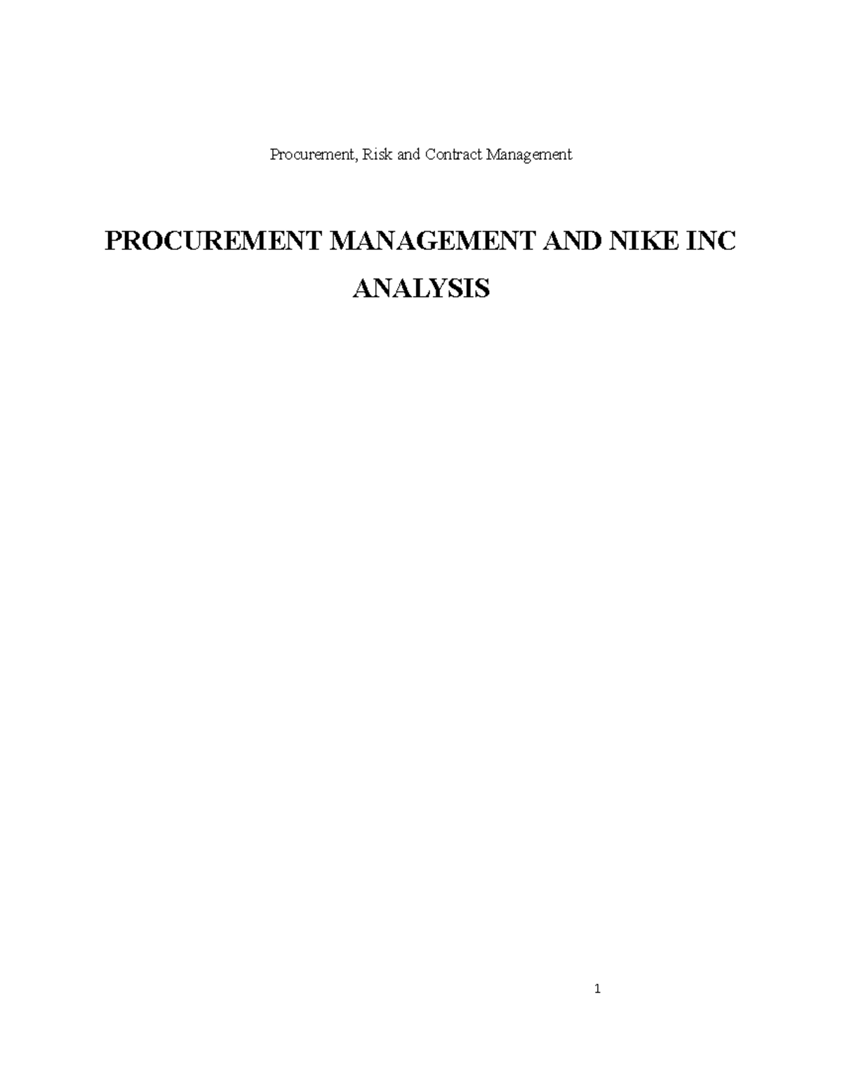 Operational management - Procurement, Risk and Contract Management ...