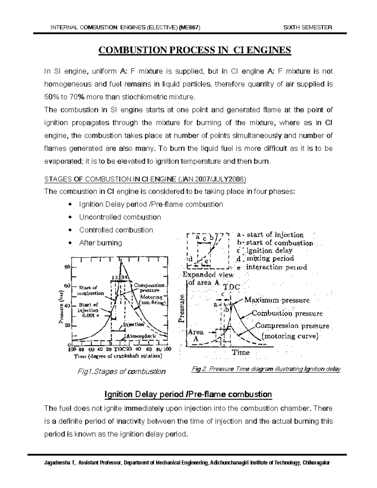 Combustion in CI engines COMBUSTION PROCESS IN CI ENGINES In SIIn SIIn SIIn SI Studocu