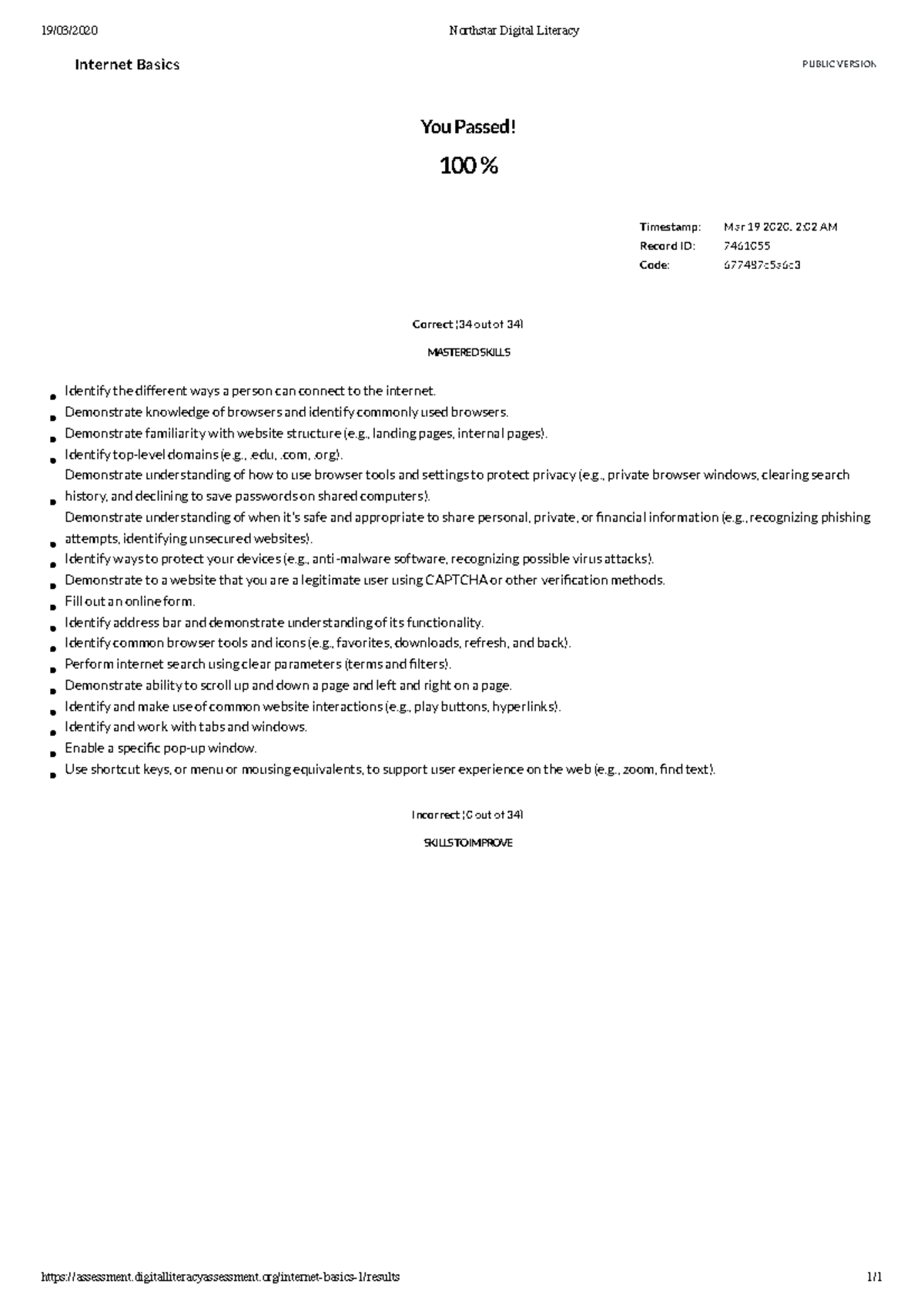 Internet Basics - Computer skills - 19/03/2020 Northstar Digital ...