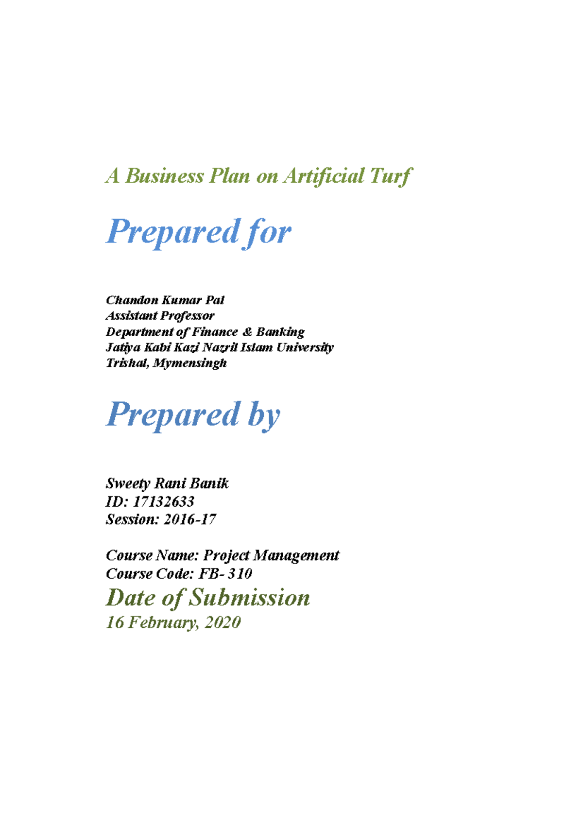 turf business plan in india