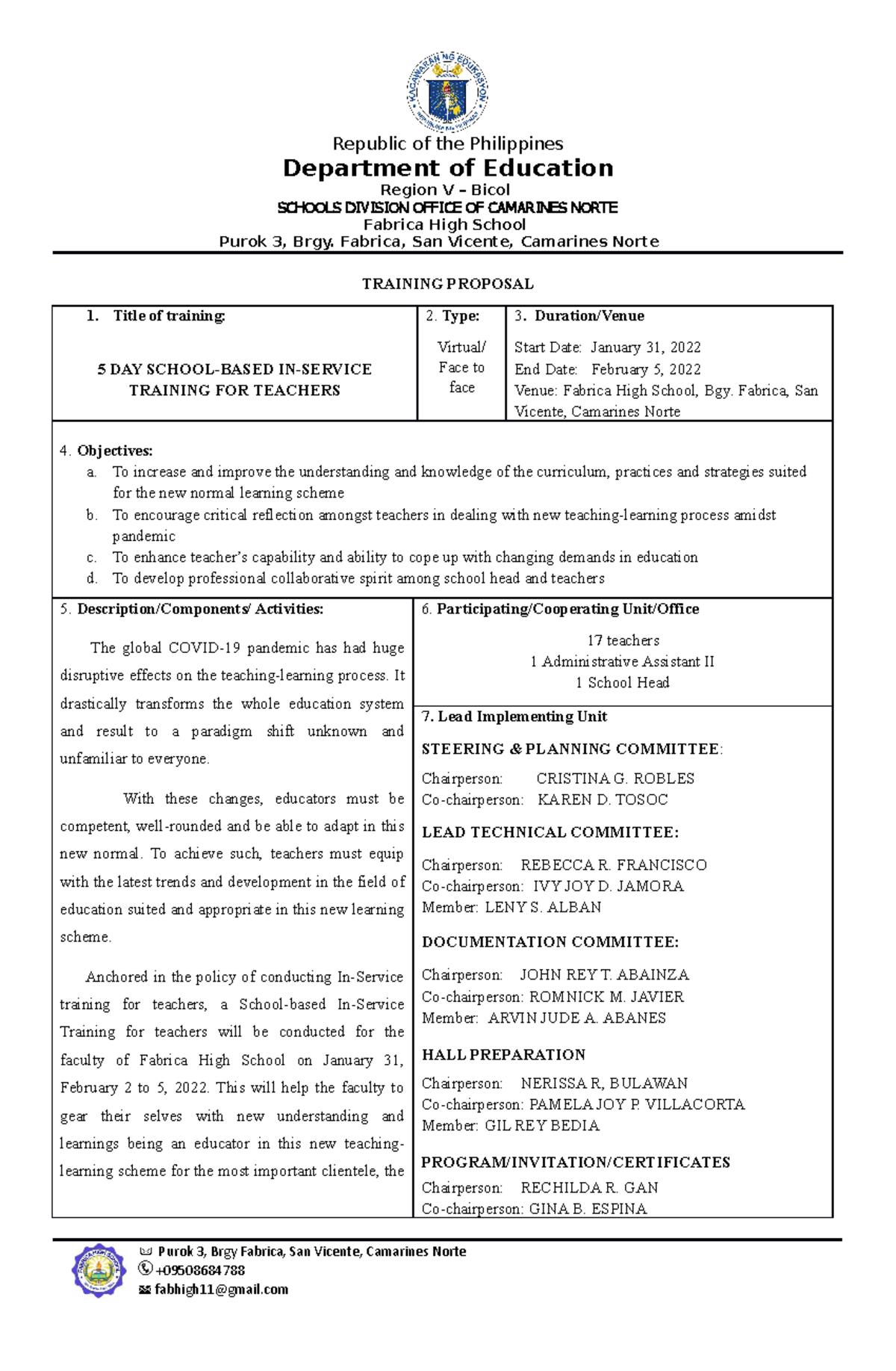 Inset 2022 - School Works - Department Of Education Region V – Bicol 