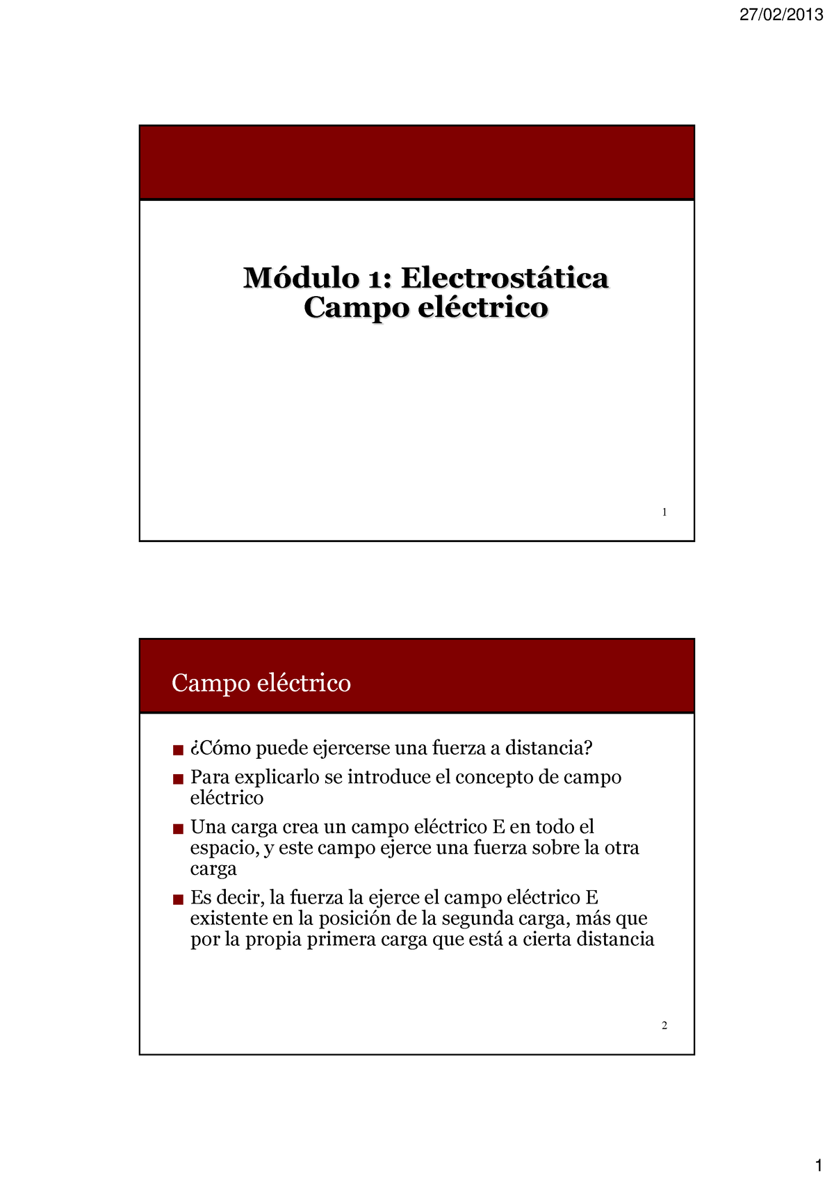 02-Campo Electrico - Taller Campo Eléctrico - 1 MÛdulo 1: Electrost ...