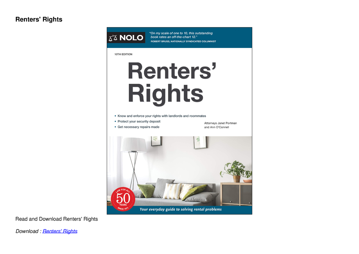 READ [PDF] Renters' Rights - Renters' Rights Read And Download Renters ...