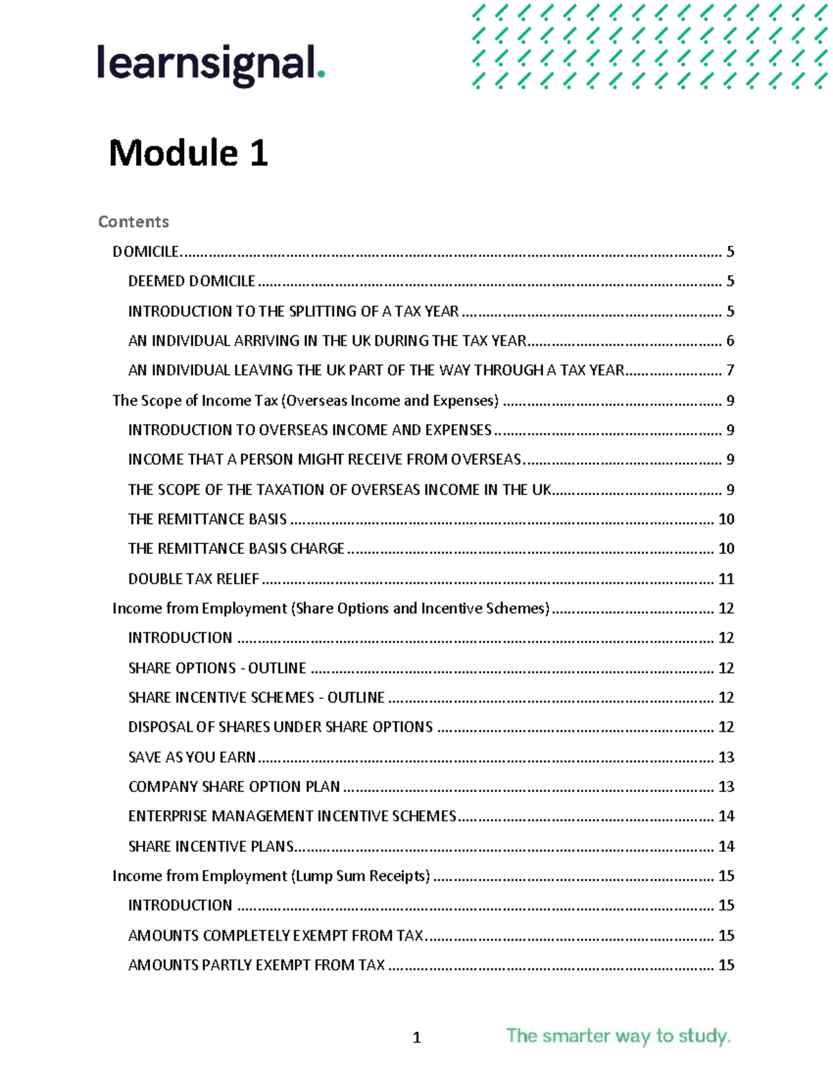 ACCA Advance Tax Lecture Notes For Exam Up To Mar 2022 - Contents ...