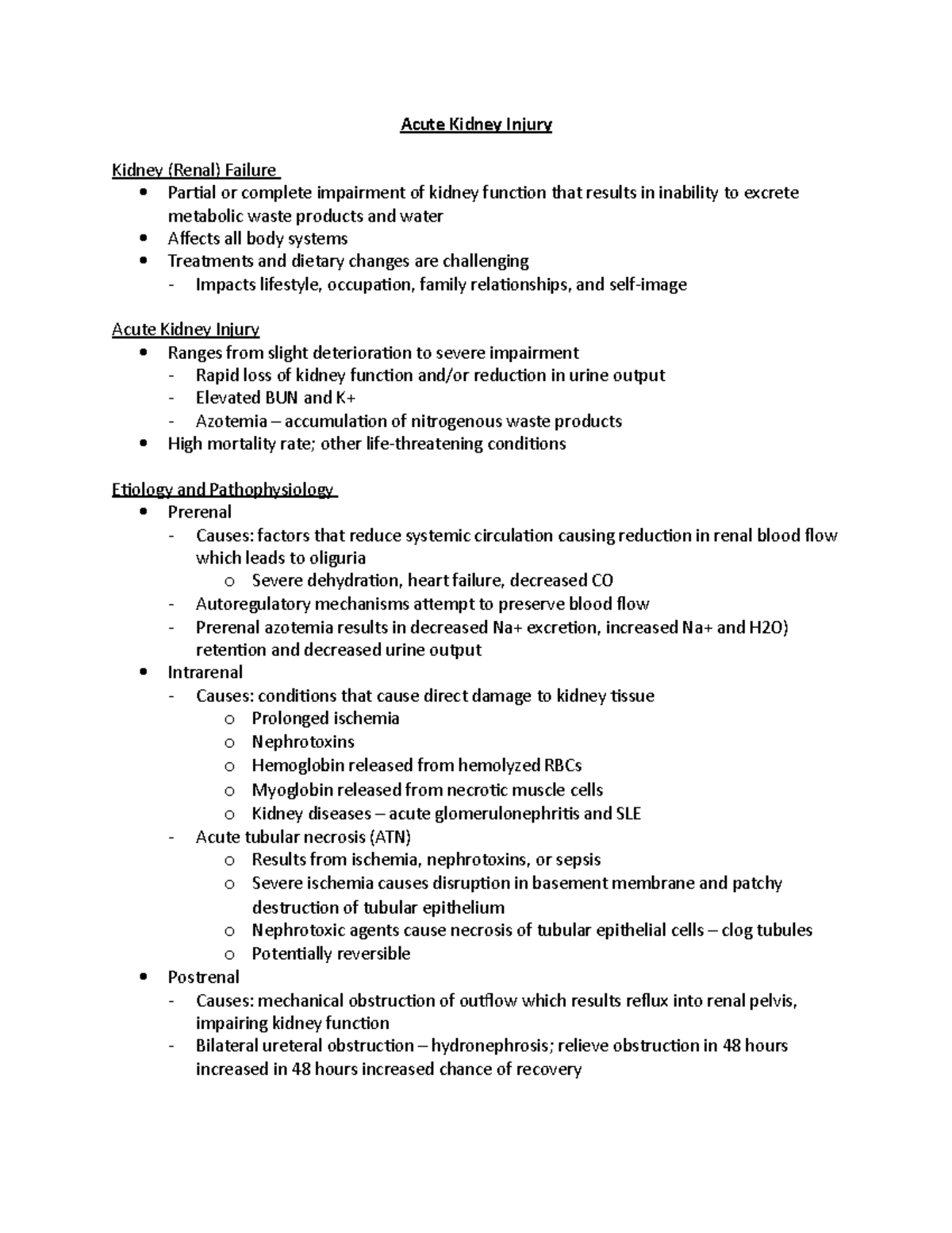 Acute Kidney Injury - Acute Kidney Injury Kidney (Renal) Failure ...