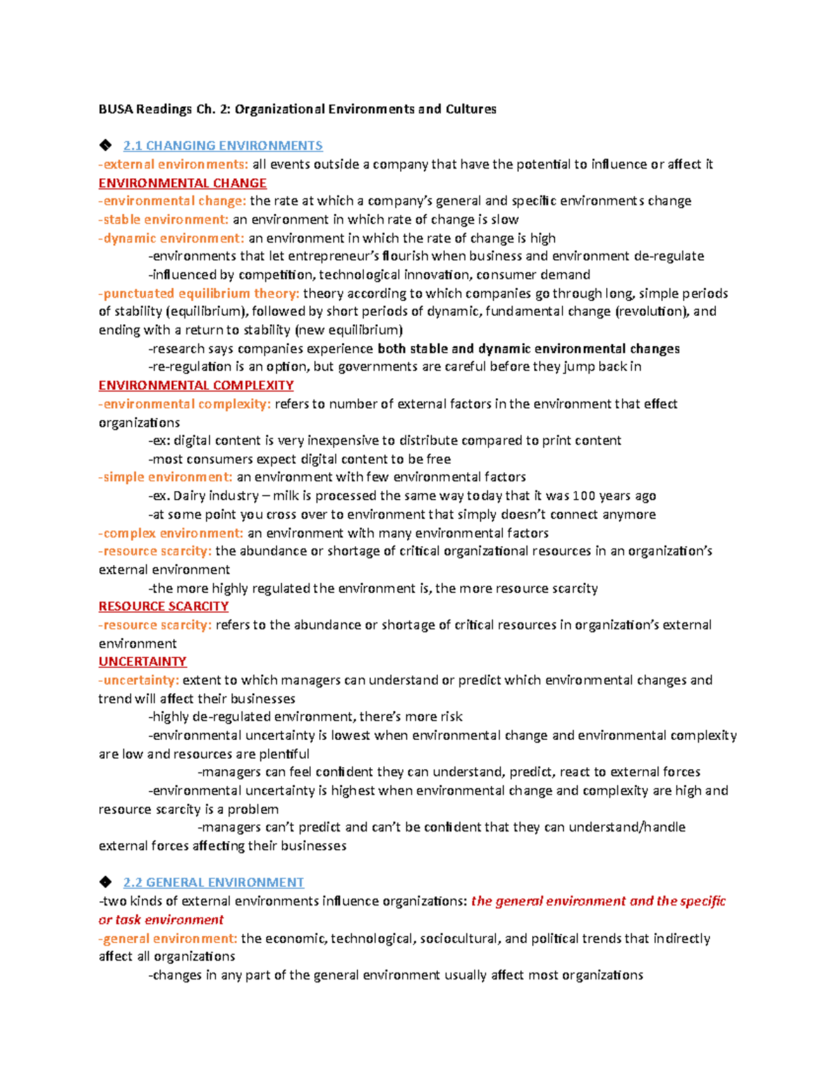 BUSA Readings Ch. 2 - MGMT Principles of Management - 3rd Canadian Ed ...