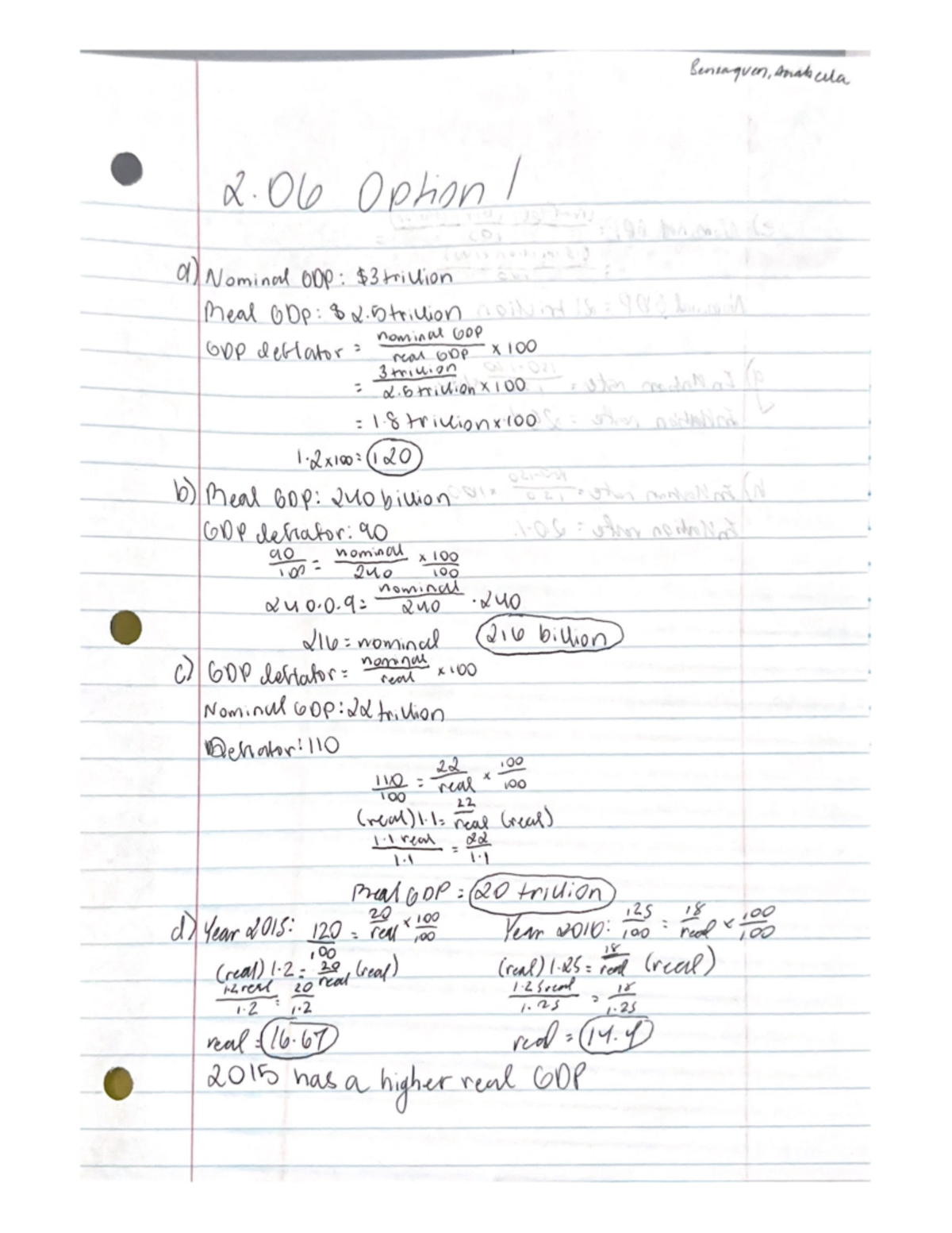 2.06 Real vs. Nominal GDP - Studocu
