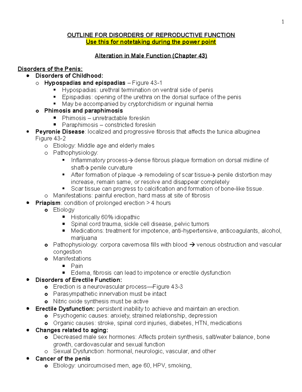 323 Reproduction Outline for use with Power Point - OUTLINE FOR ...