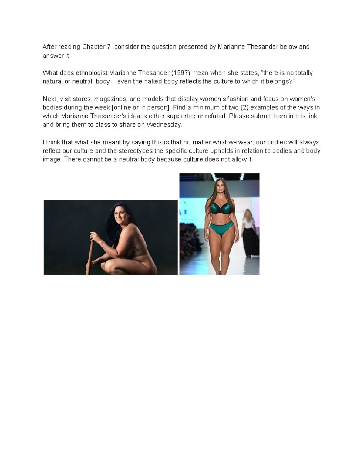 Contemporary Images & Messaging Regarding Body Image Assignment - After ...