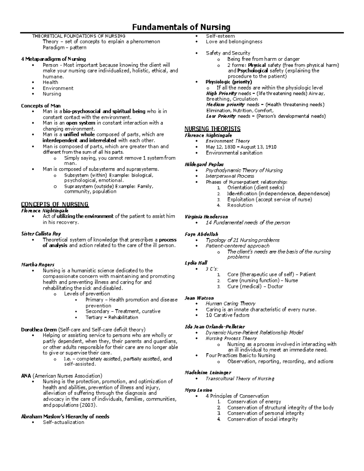 Theoretical Foundations and Historical Development of Nursing ...