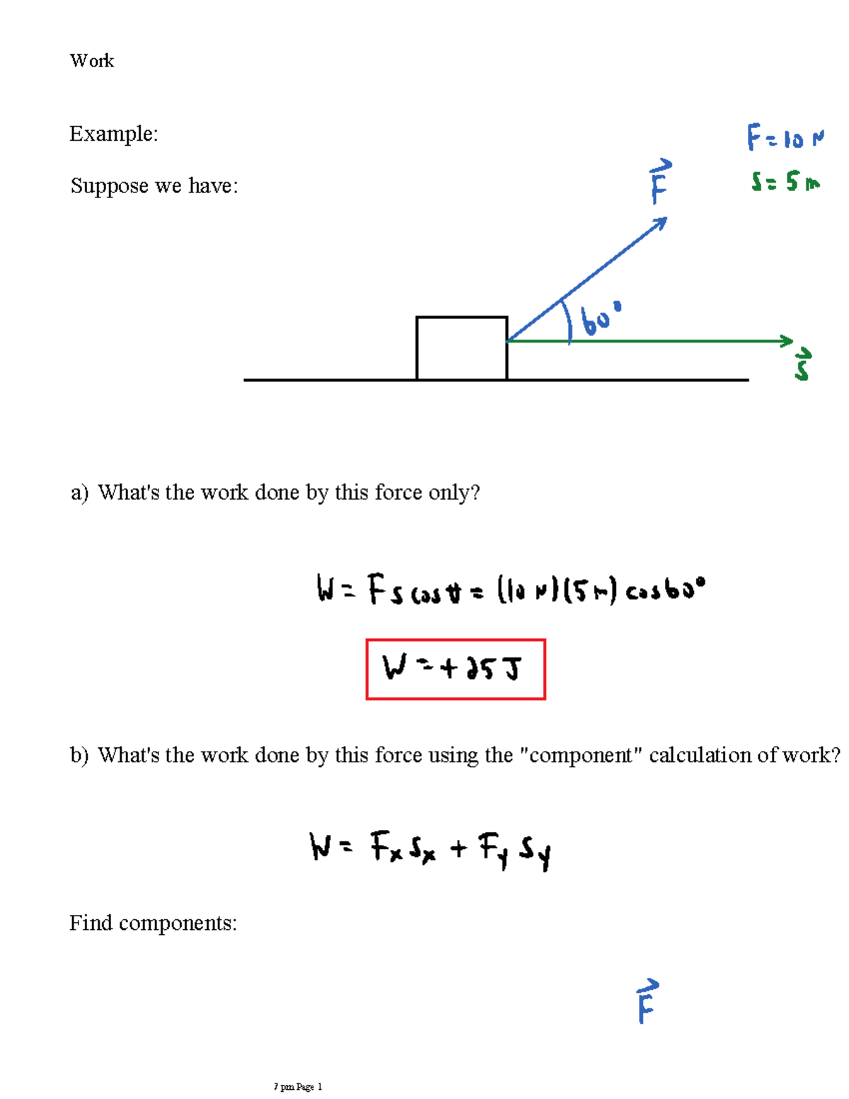 Work energy 1 - detailed lectured notes on general 1 physics material ...