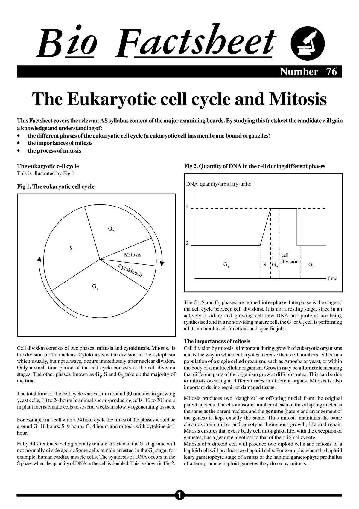 The Eukaryotic Cell Cycle And Mitosis - The Eukaryotic Cell Cycle And ...