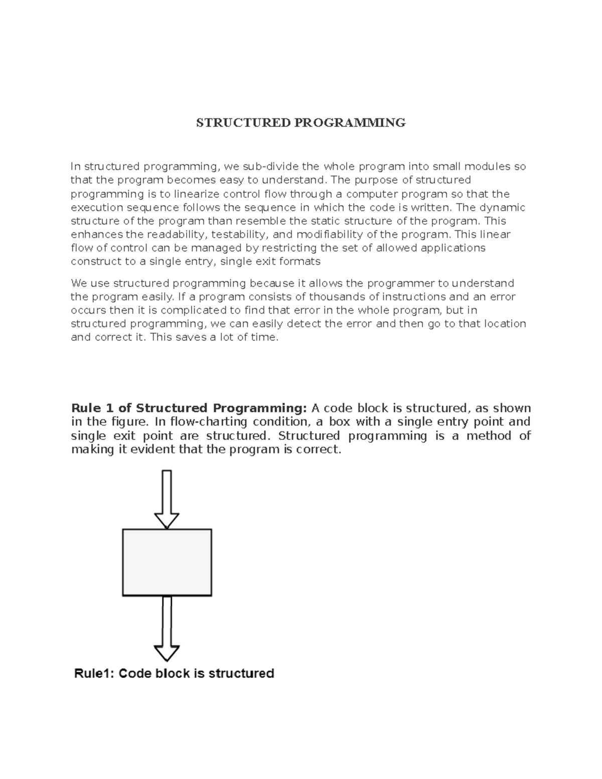 Automatic programming - STRUCTURED PROGRAMMING In structured ...