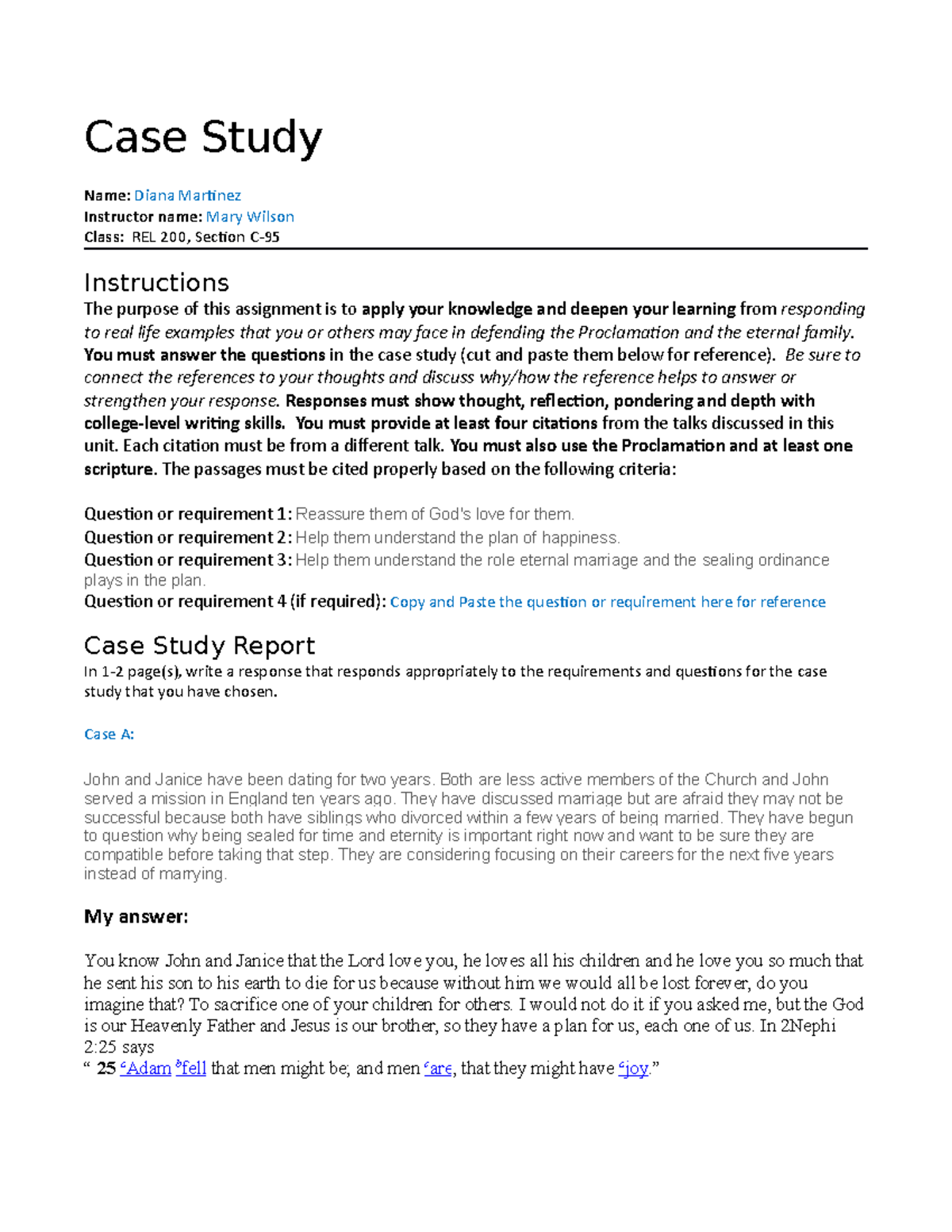 Rel200 document case Study Template - Case Study Name: Diana Martinez ...