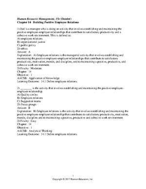 Human Resource Management, 16e (Dessler) Chapter 2 Test Bank - 1 Human ...