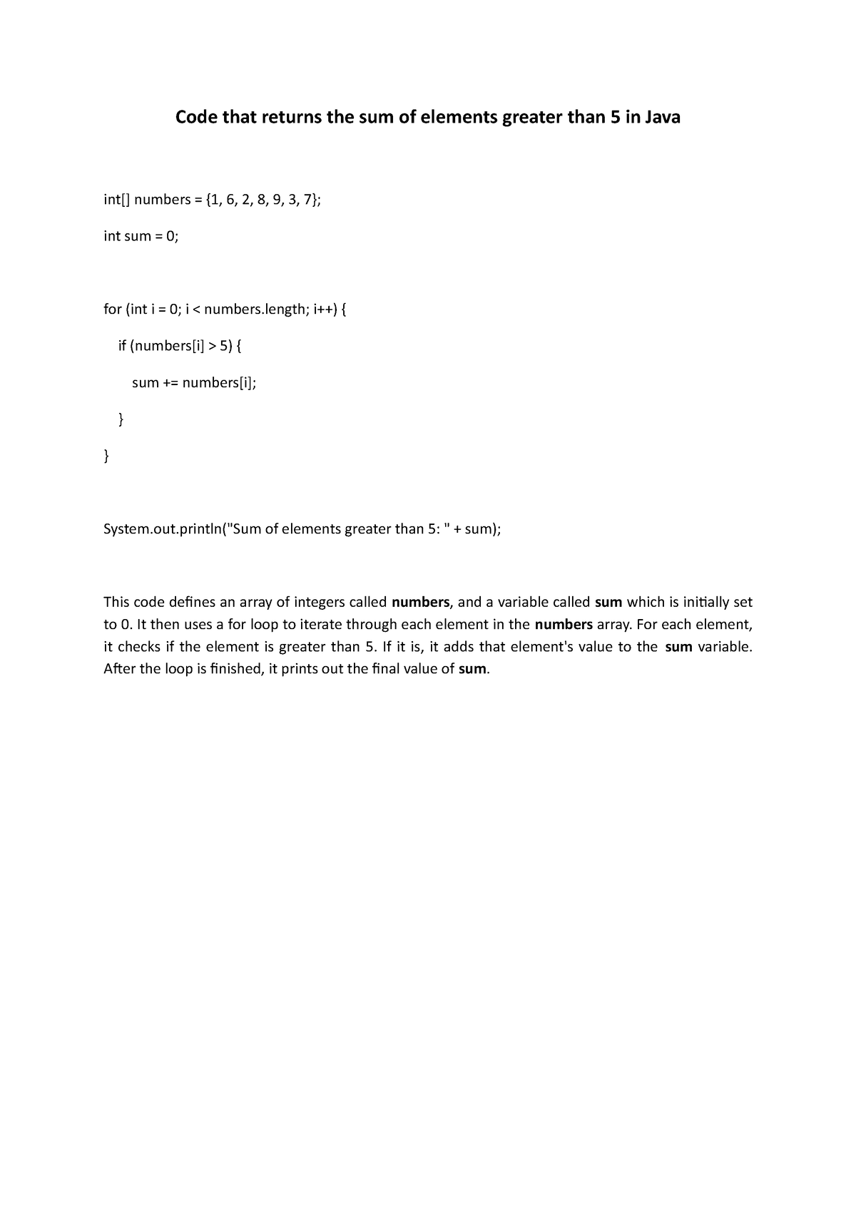 code-that-returns-the-sum-of-elements-greater-than-5-in-java-out-sum