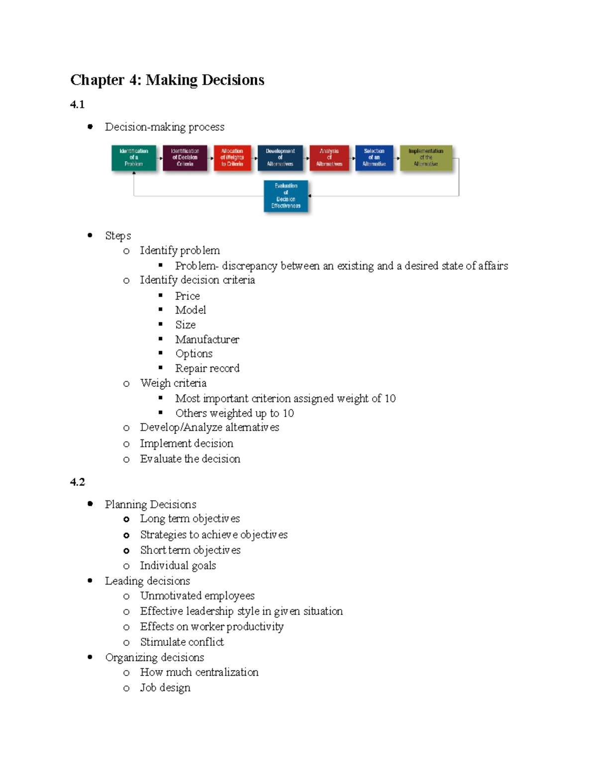 Fundamentals of Management Chapter 4 - Chapter 4: Making Decisions 4 ...